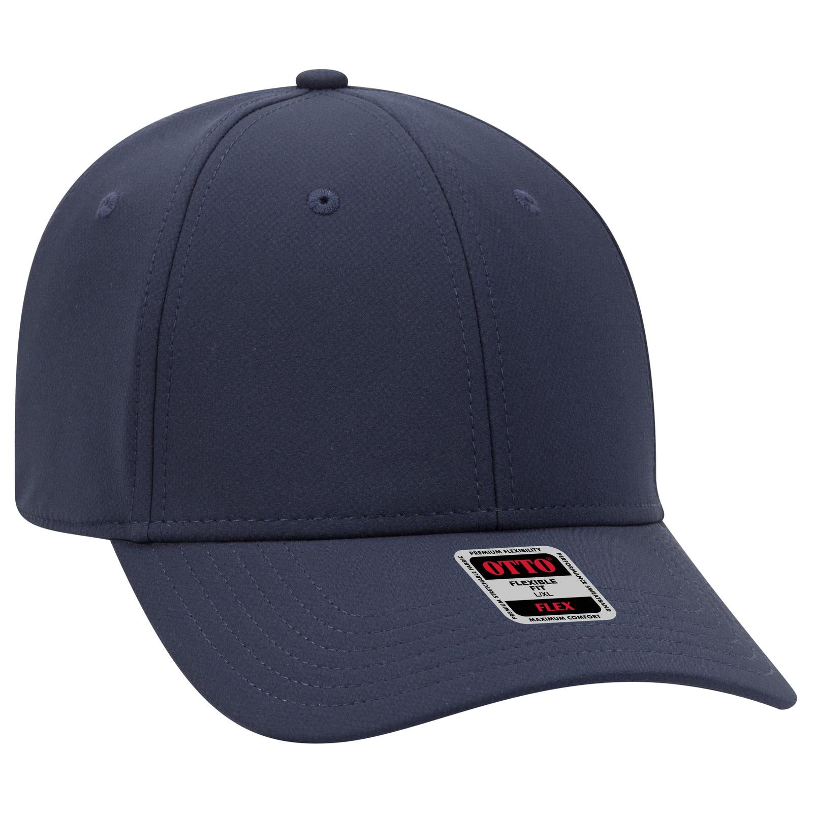 Custom Embroidered or DTF Printed - OTTO CAP® OTTO FLEX® Fitted UPF 50+ 6 Panel Low Profile Baseball Cap