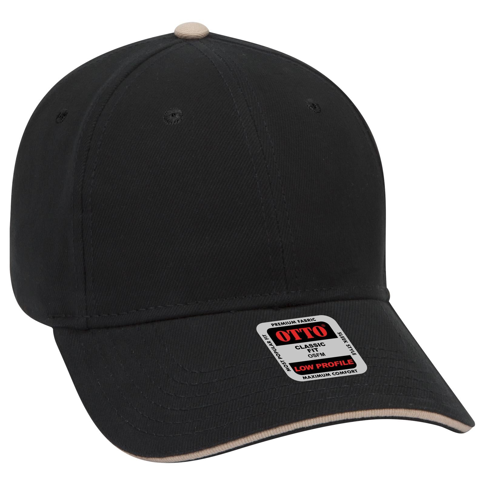 Custom Embroidered or DTF Printed - OTTO CAP® 6 Panel Low Profile Baseball Cap