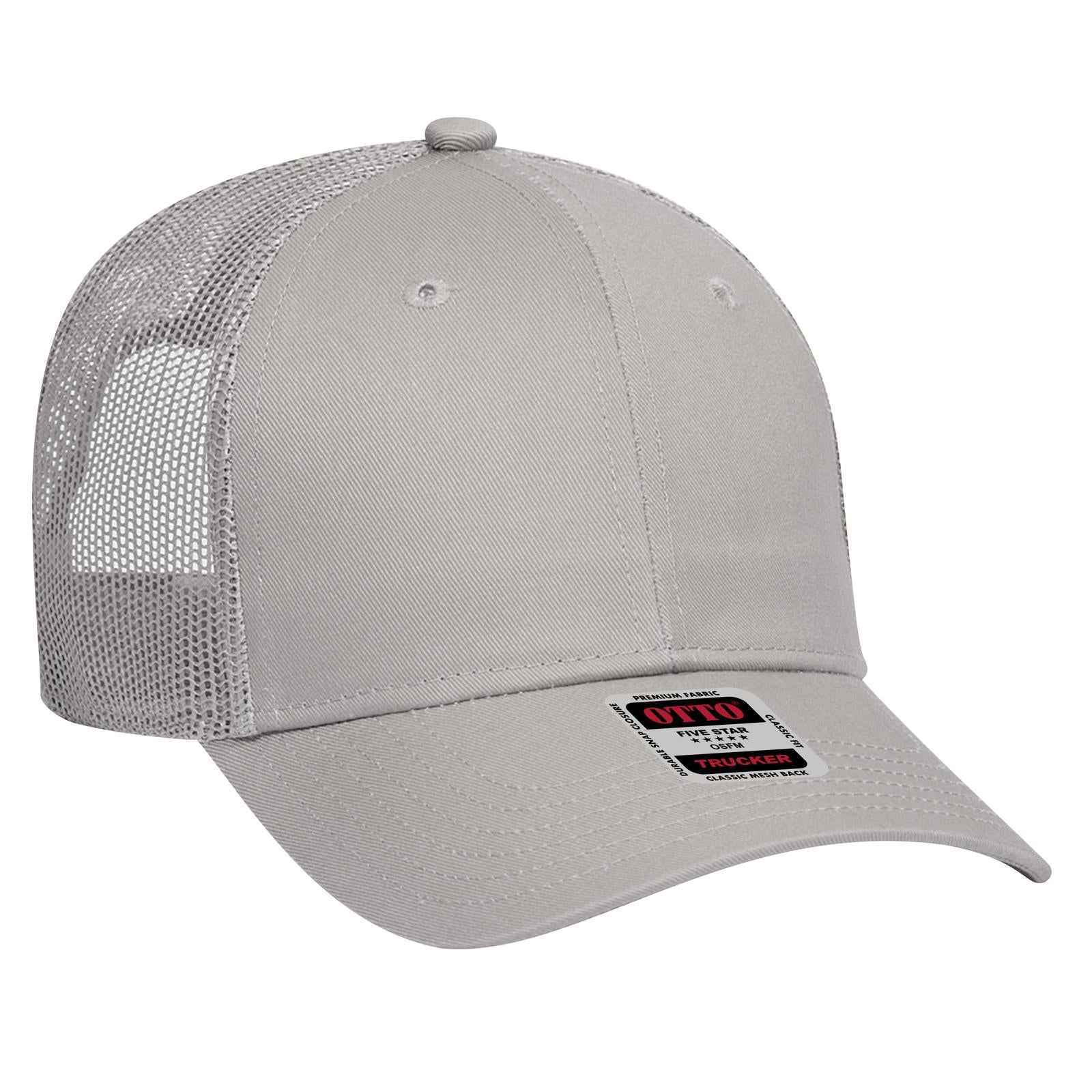 Custom Embroidered or DTF Printed - OTTO CAP® 6 Panel Low Profile Mesh Back Trucker Hat