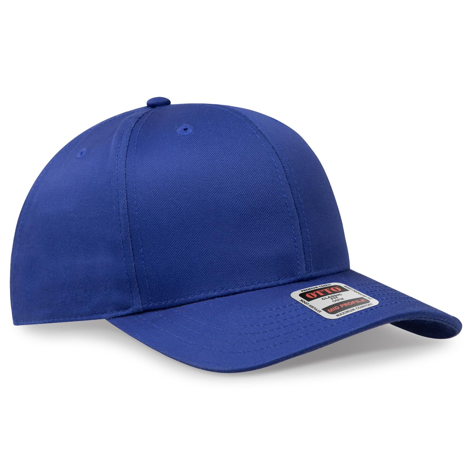 Custom Embroidered or DTF Printed - OTTO CAP® 6 Panel Mid Profile Baseball Cap