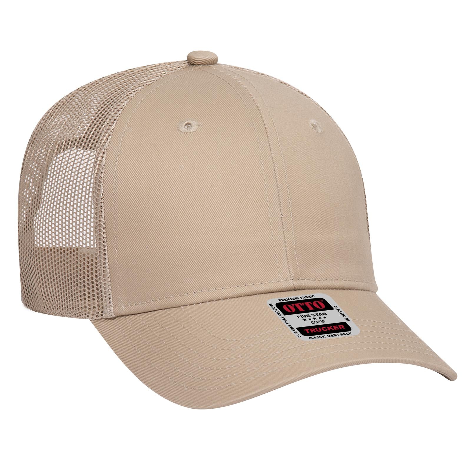 Custom Embroidered or DTF Printed - OTTO CAP® 6 Panel Low Profile Mesh Back Trucker Hat