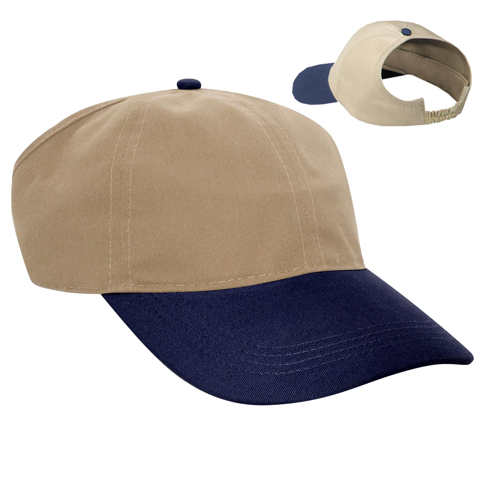 Custom Embroidered or DTF Printed - OTTO CAP® 4 Panel Ponytail Cap