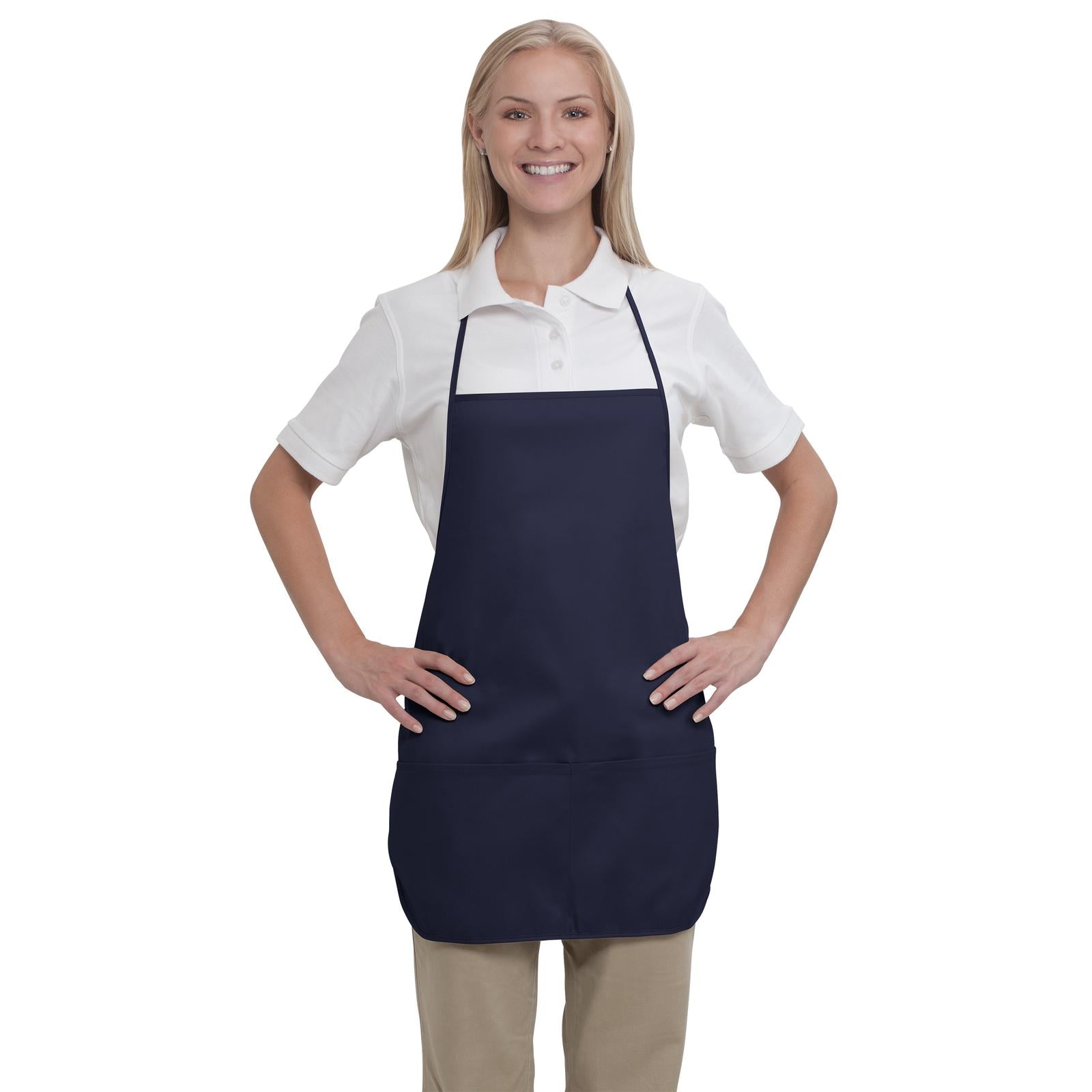 Custom Embroidered or DTF Printed - OTTO 2 Pocket Medium Bib Apron