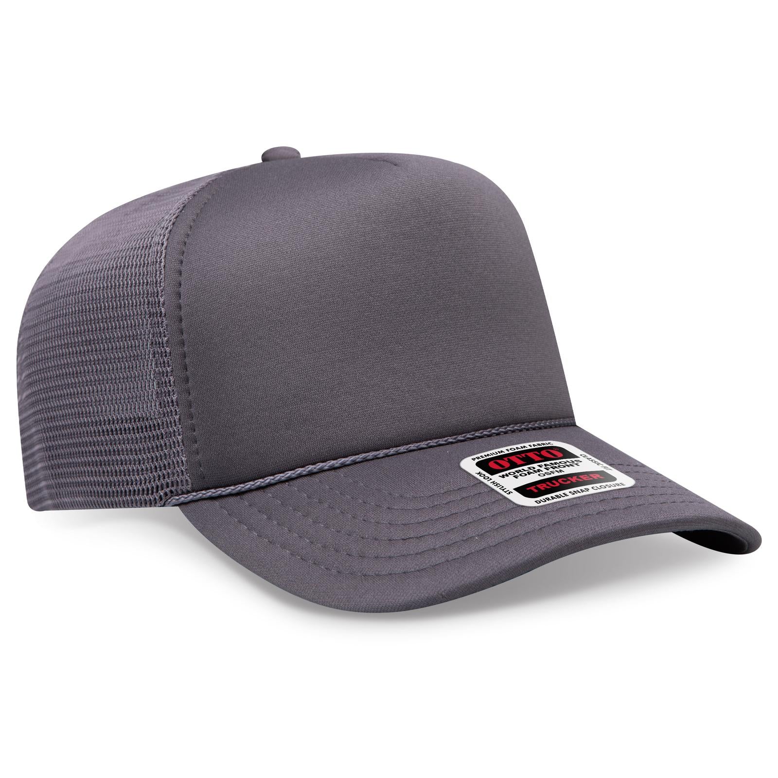 Custom Embroidered or DTF Printed - OTTO CAP® OTTO COMFY FIT® 5 Panel High Crown Mesh Back Trucker Hat