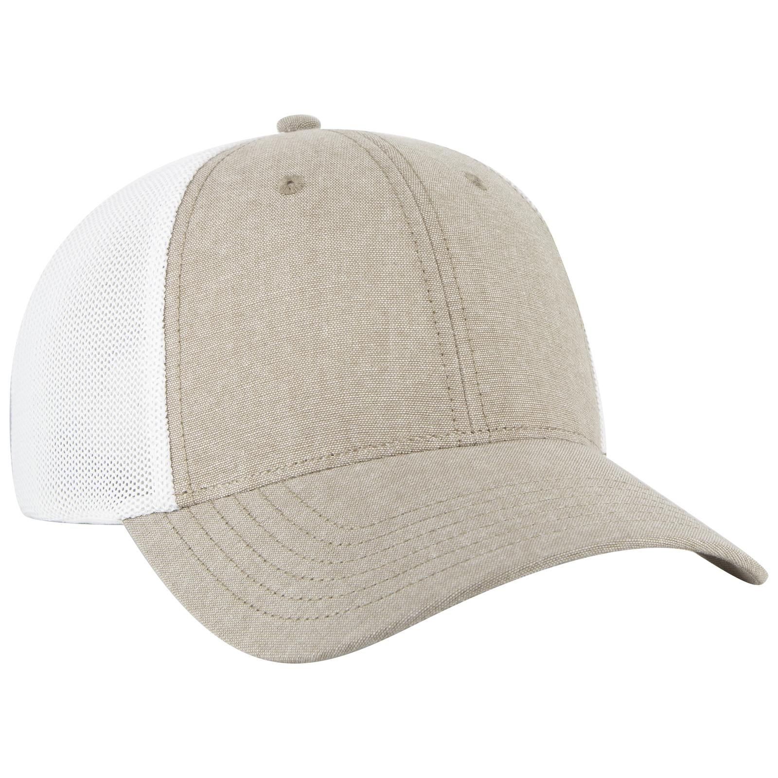 Custom Embroidered or DTF Printed - OTTO CAP® OTTO COMFY FIT® 6 Panel Low Profile Mesh Back Trucker Hat