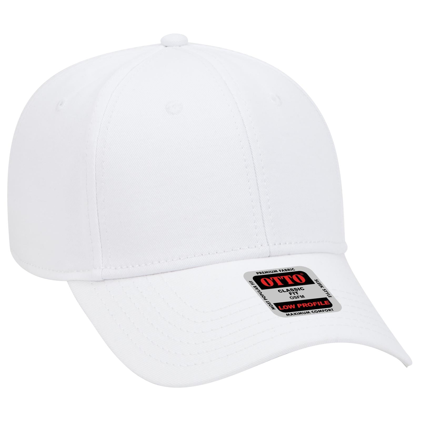 Custom Embroidered or DTF Printed - OTTO CAP® 6 Panel Low Profile Baseball Cap
