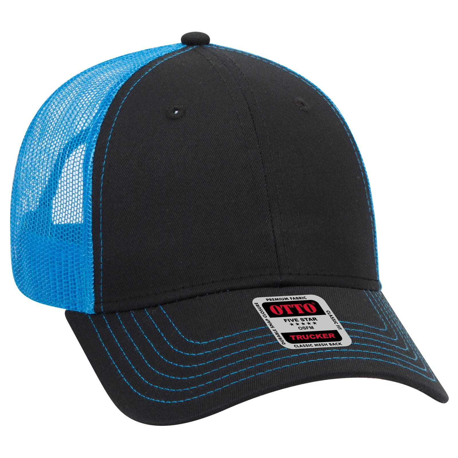 Custom Embroidered - OTTO CAP 6 Panel Low Profile Mesh Back Trucker Hat