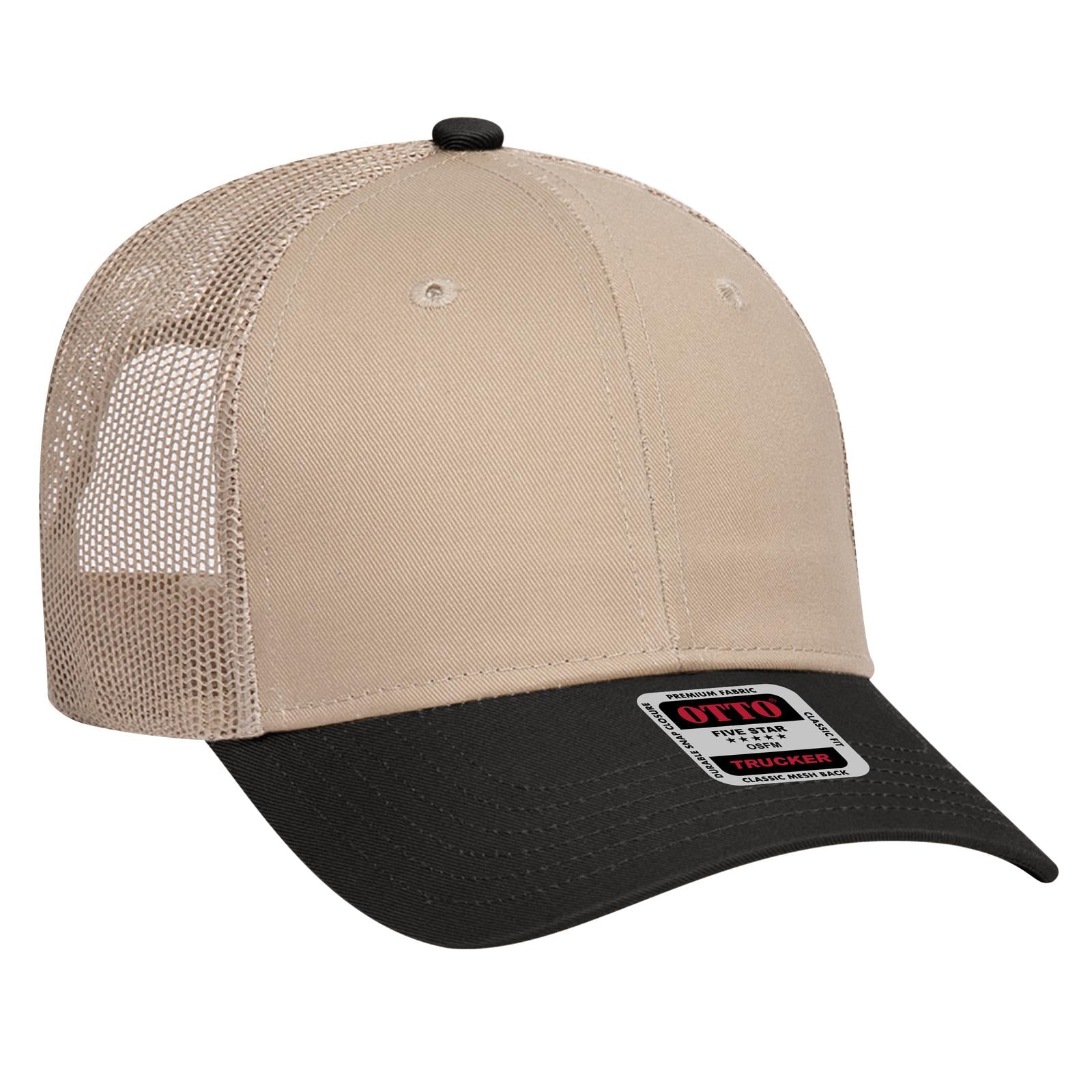 Custom Embroidered or DTF Printed - OTTO CAP® 6 Panel Low Profile Mesh Back Trucker Hat