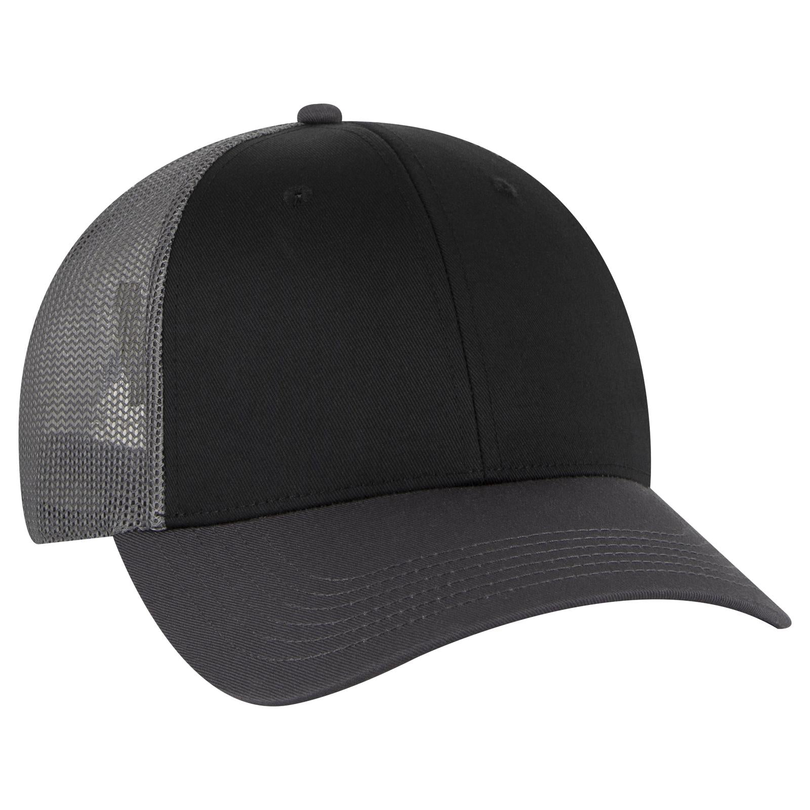 Custom Embroidered or DTF Printed - OTTO CAP® 6 Panel Low Profile Mesh Back Trucker Hat