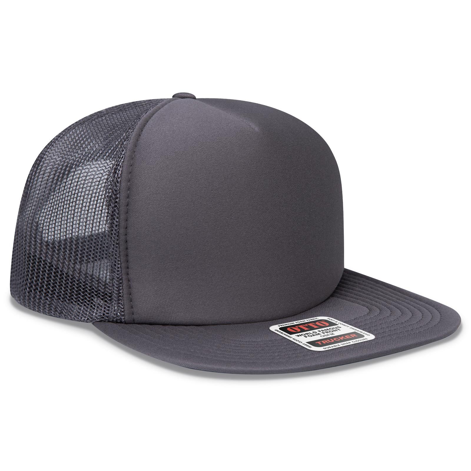 Custom Embroidered or DTF Printed - OTTO CAP® OTTO SNAP 5 Panel High Crown Mesh Back Trucker Snapback Hat