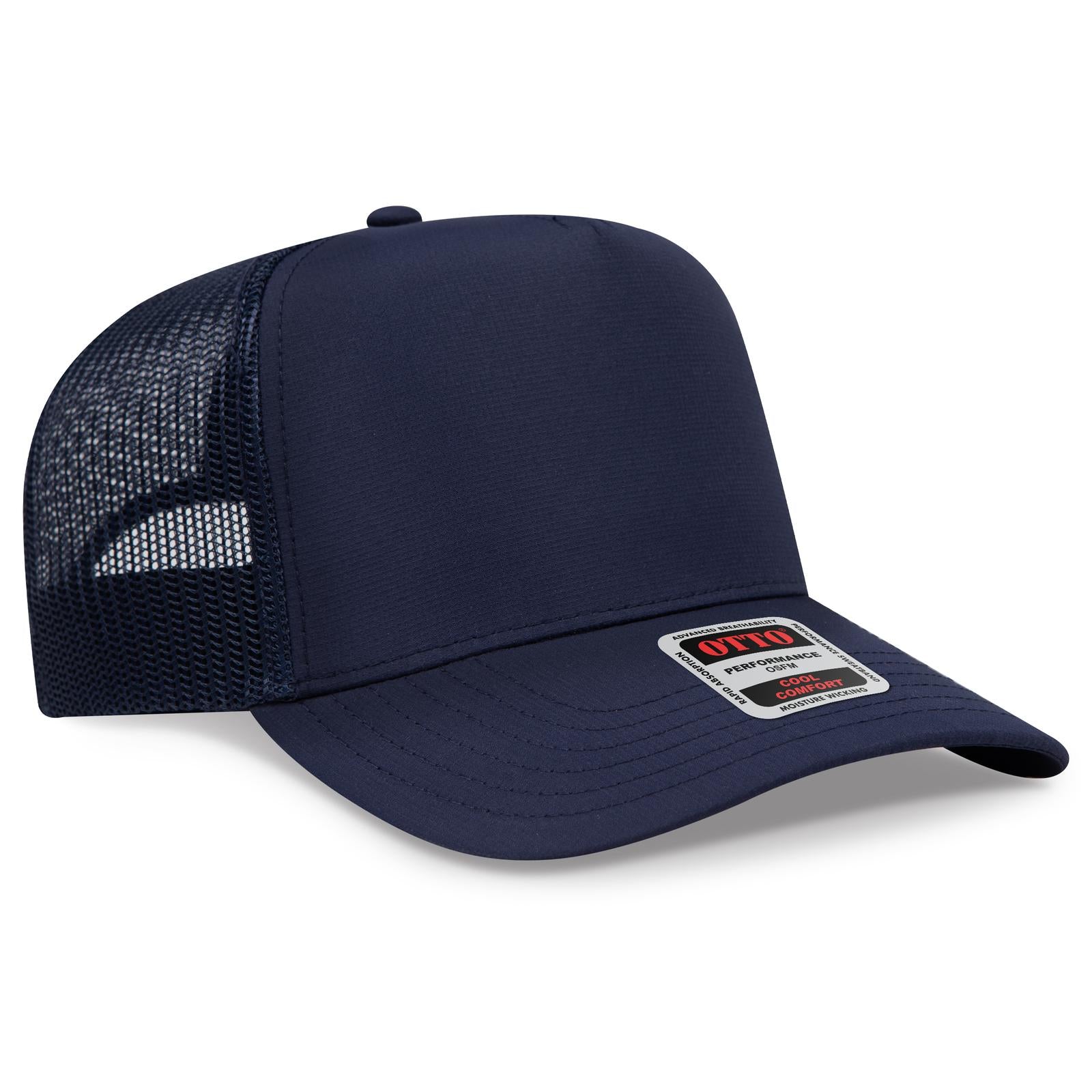 Custom Embroidered or DTF Printed - OTTO CAP® 5 Panel Mid Profile Mesh Back Trucker Hat