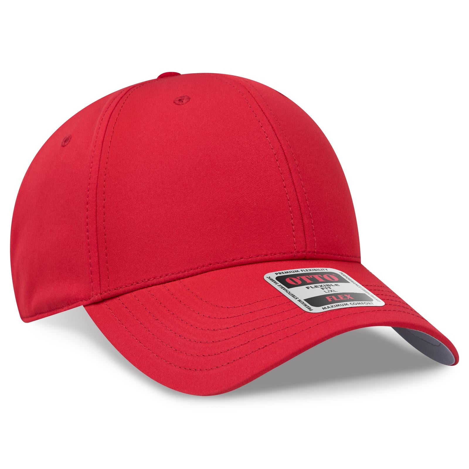 Custom Embroidered or DTF Printed - OTTO CAP® OTTO FLEX® Fitted 6 Panel Low Profile Baseball Cap