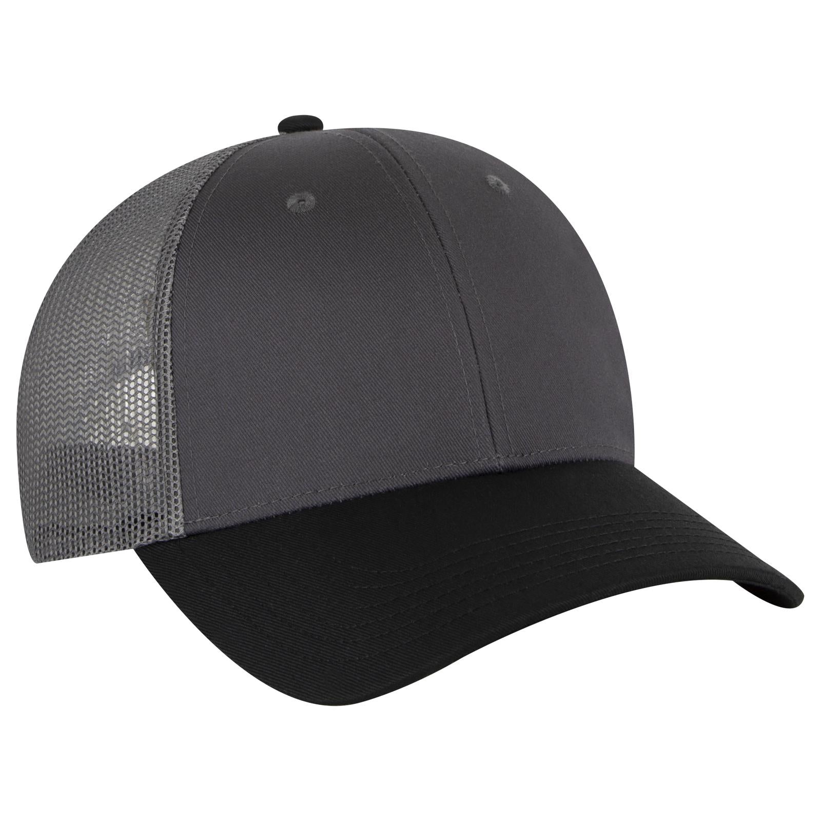 Custom Embroidered or DTF Printed - OTTO CAP® 6 Panel Low Profile Mesh Back Trucker Hat