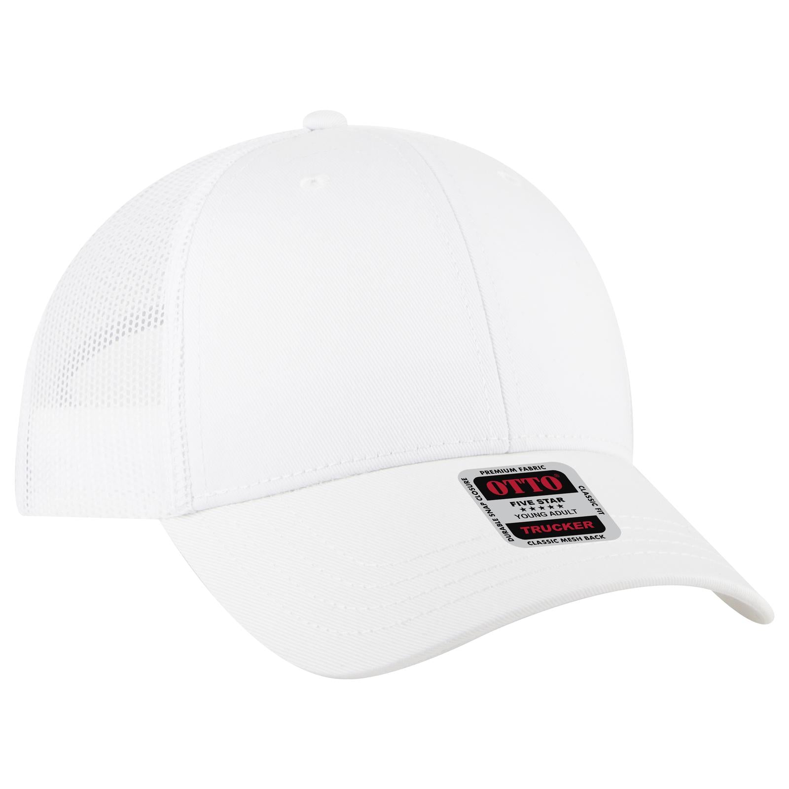 Custom Embroidered - OTTO CAP 6 Panel Low Profile Mesh Back Trucker Hat