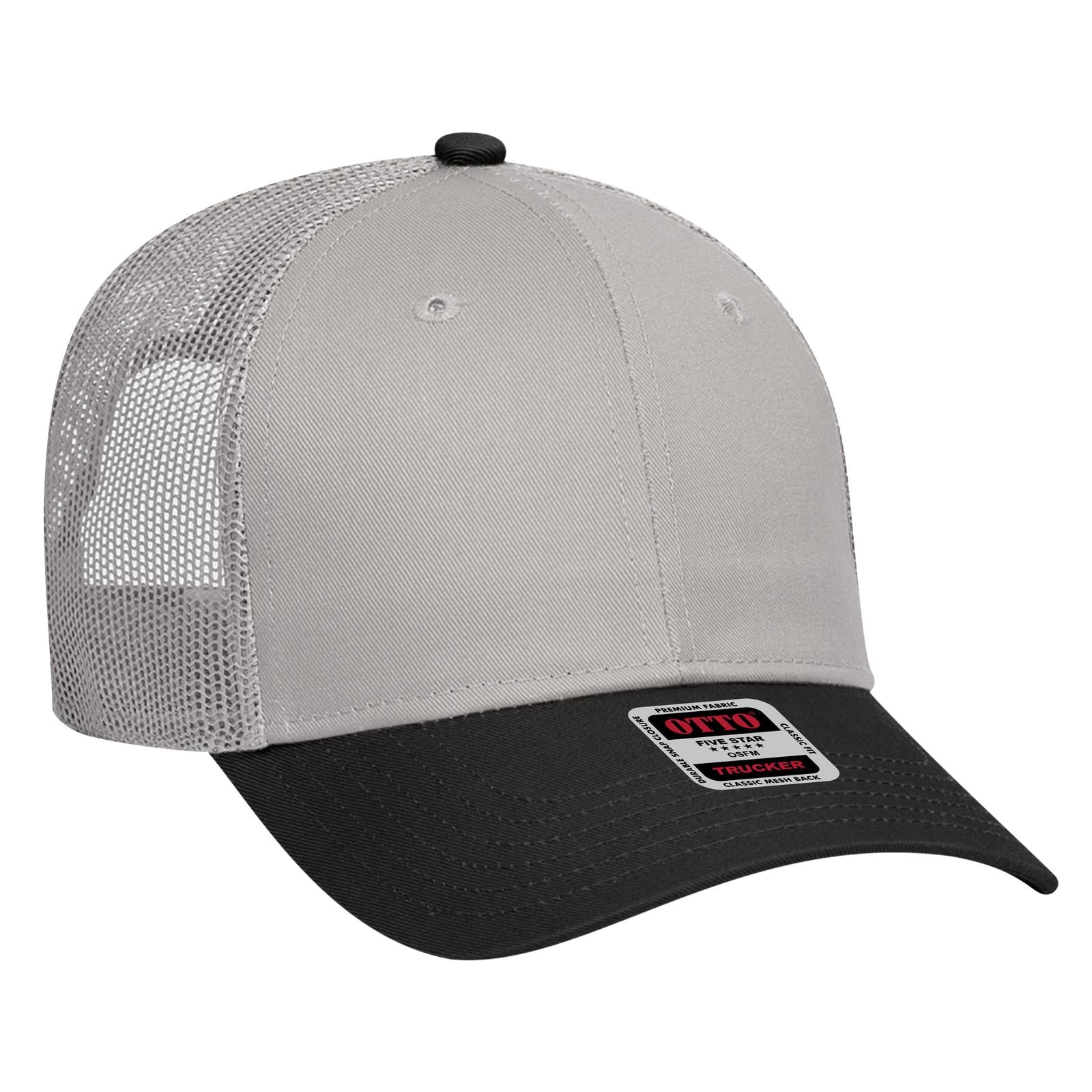 Custom Embroidered or DTF Printed - OTTO CAP® 6 Panel Low Profile Mesh Back Trucker Hat