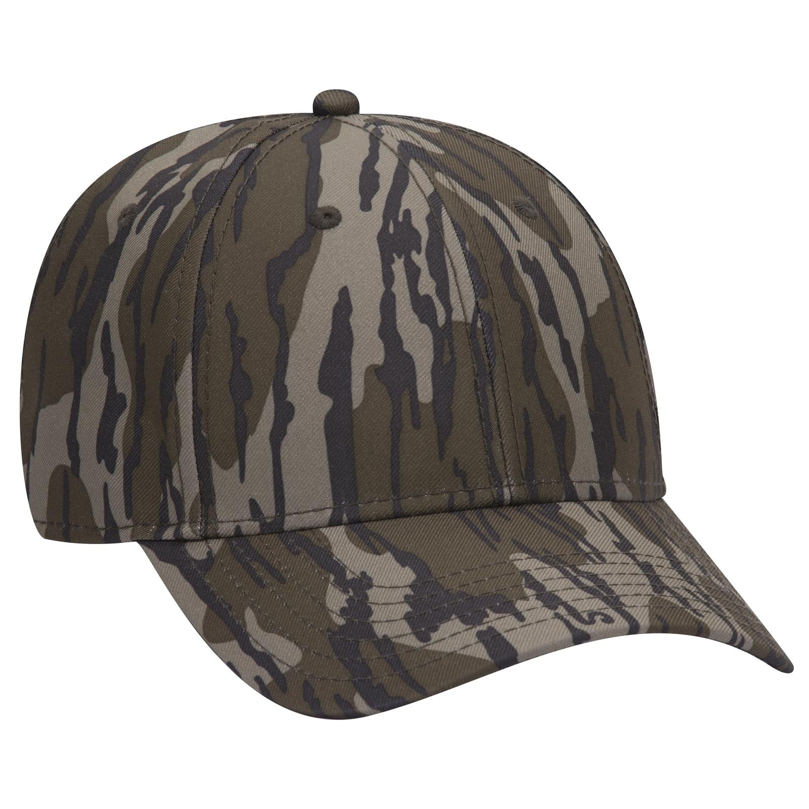 Custom Embroidered or DTF Printed - OTTO CAP® Mossy Oak Camouflage 6 Panel Low Profile Baseball Cap