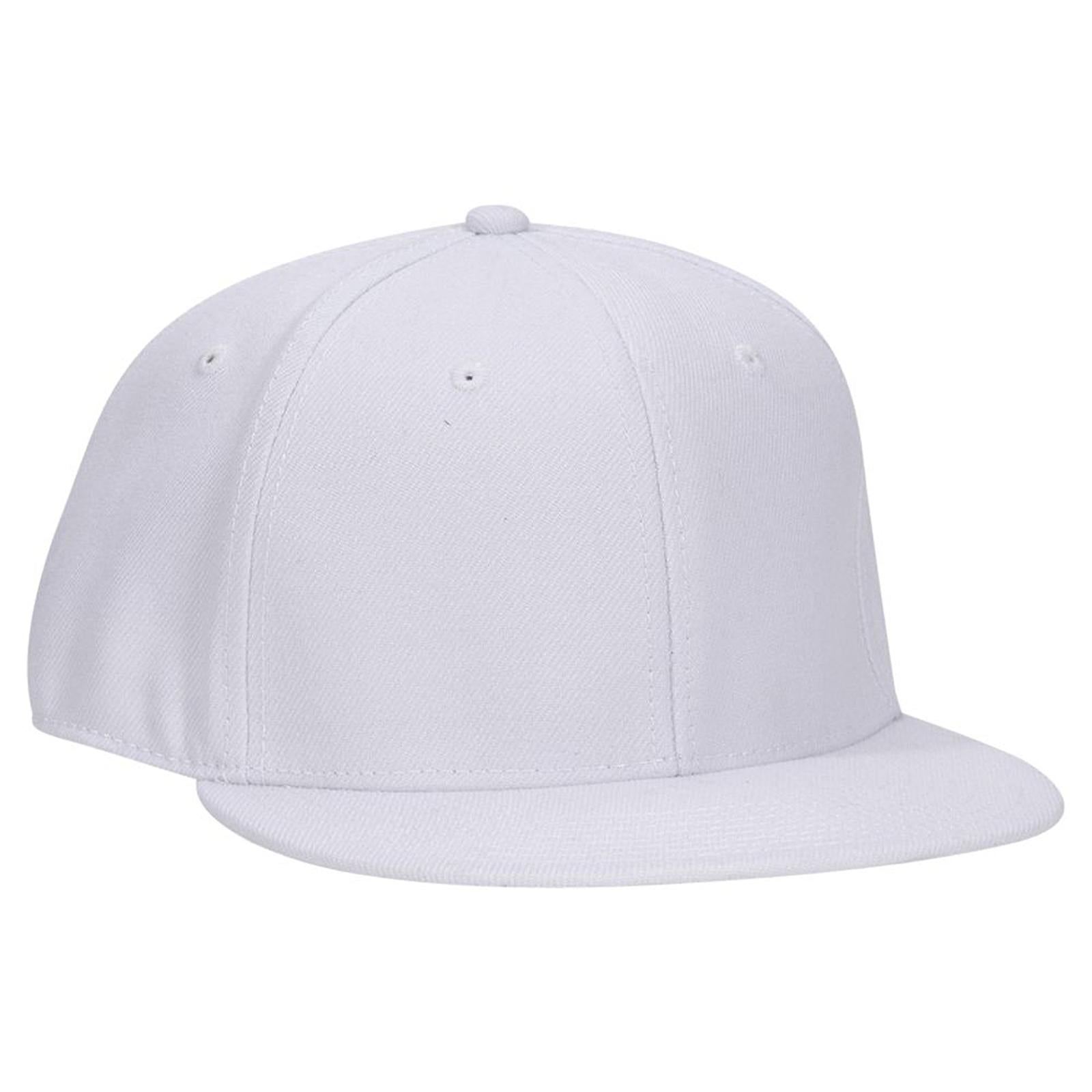 Custom Embroidered or DTF Printed - OTTO CAP® OTTO FIT® 6 Panel Pro Profile Flat Visor Baseball Cap