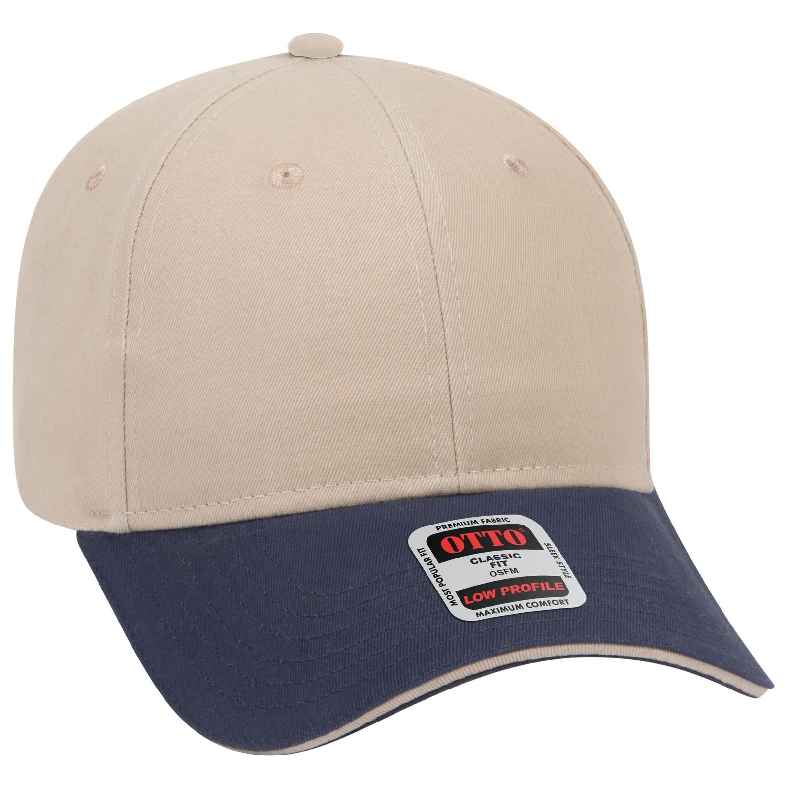 Custom Embroidered or DTF Printed - OTTO CAP® 6 Panel Low Profile Baseball Cap