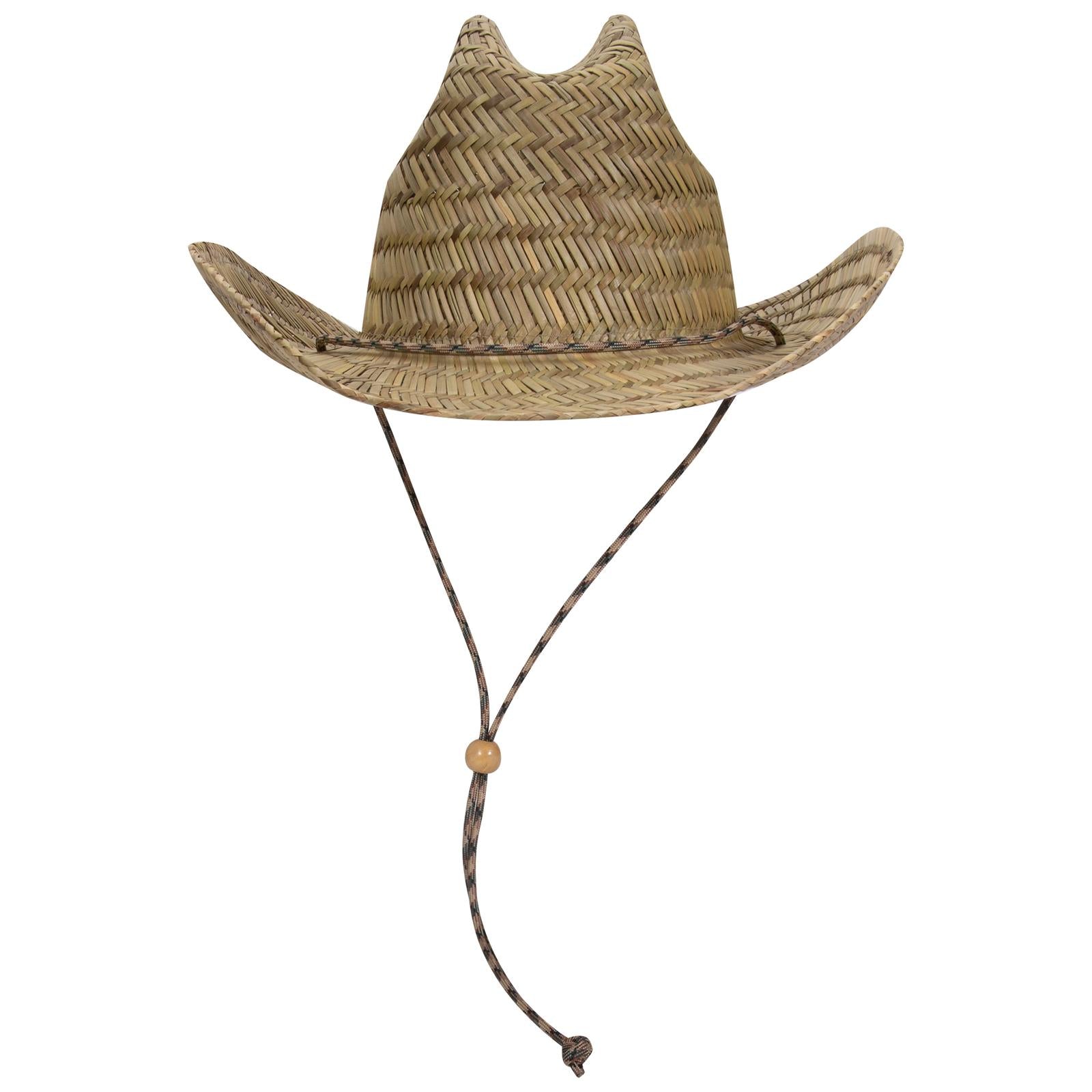 Custom Embroidered or DTF Printed - OTTO CAP® Straw Cowboy Hat w/ Adjustable Cord