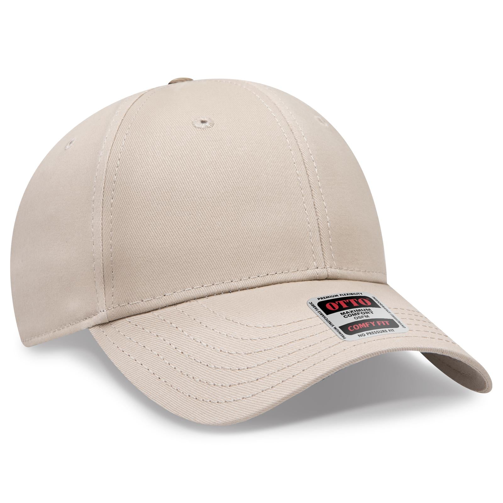 Custom Embroidered or DTF Printed - OTTO CAP® OTTO COMFY FIT® 6 Panel Low Profile Baseball Cap