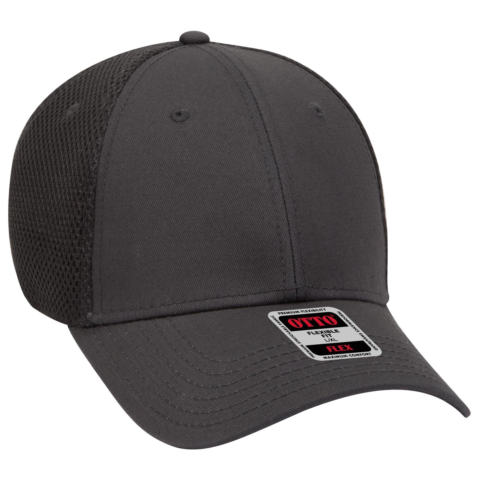 Custom Embroidered or DTF Printed - OTTO CAP® OTTO FLEX® Fitted 6 Panel Low Profile Baseball Cap