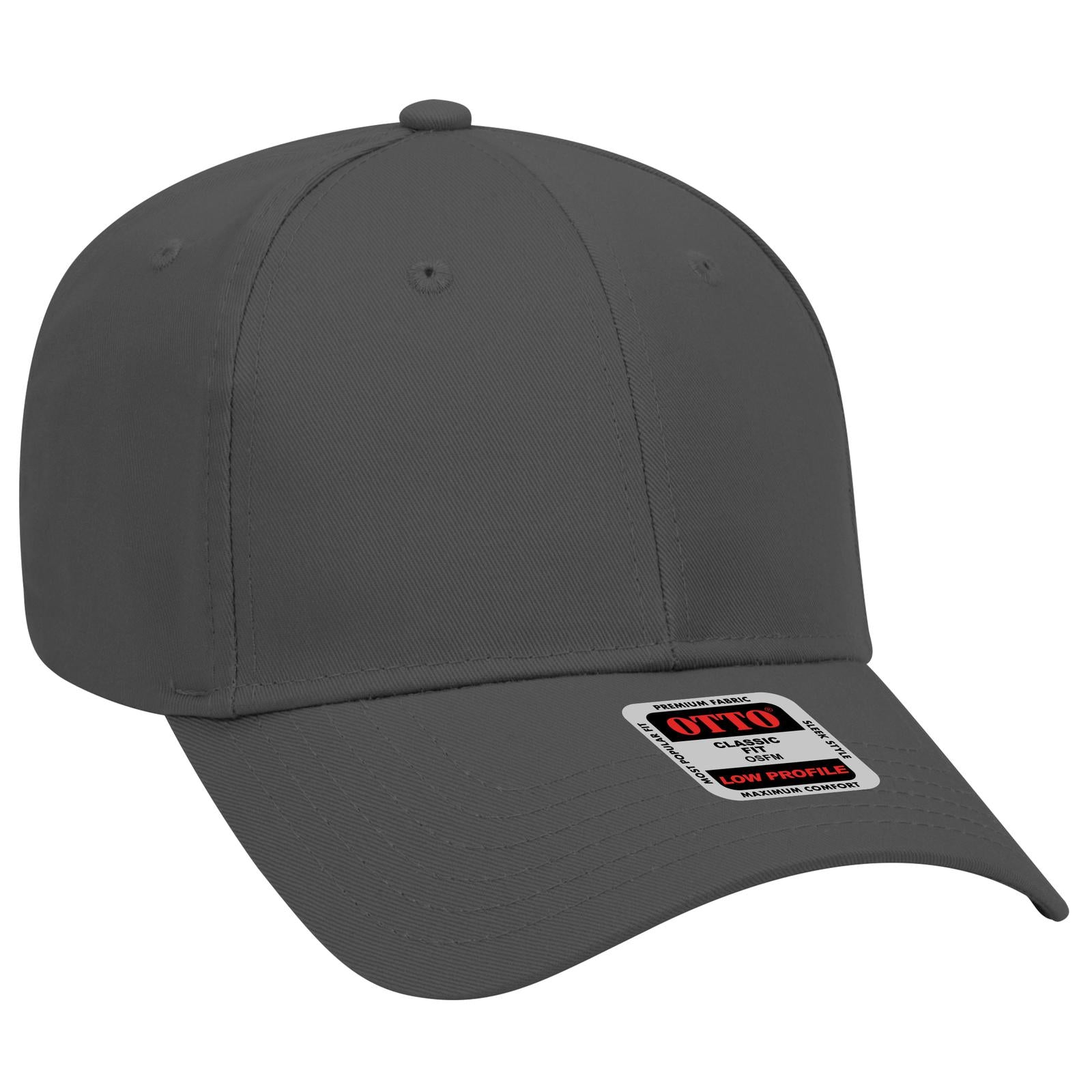 Custom Embroidered or DTF Printed - OTTO CAP® 6 Panel Low Profile Baseball Cap