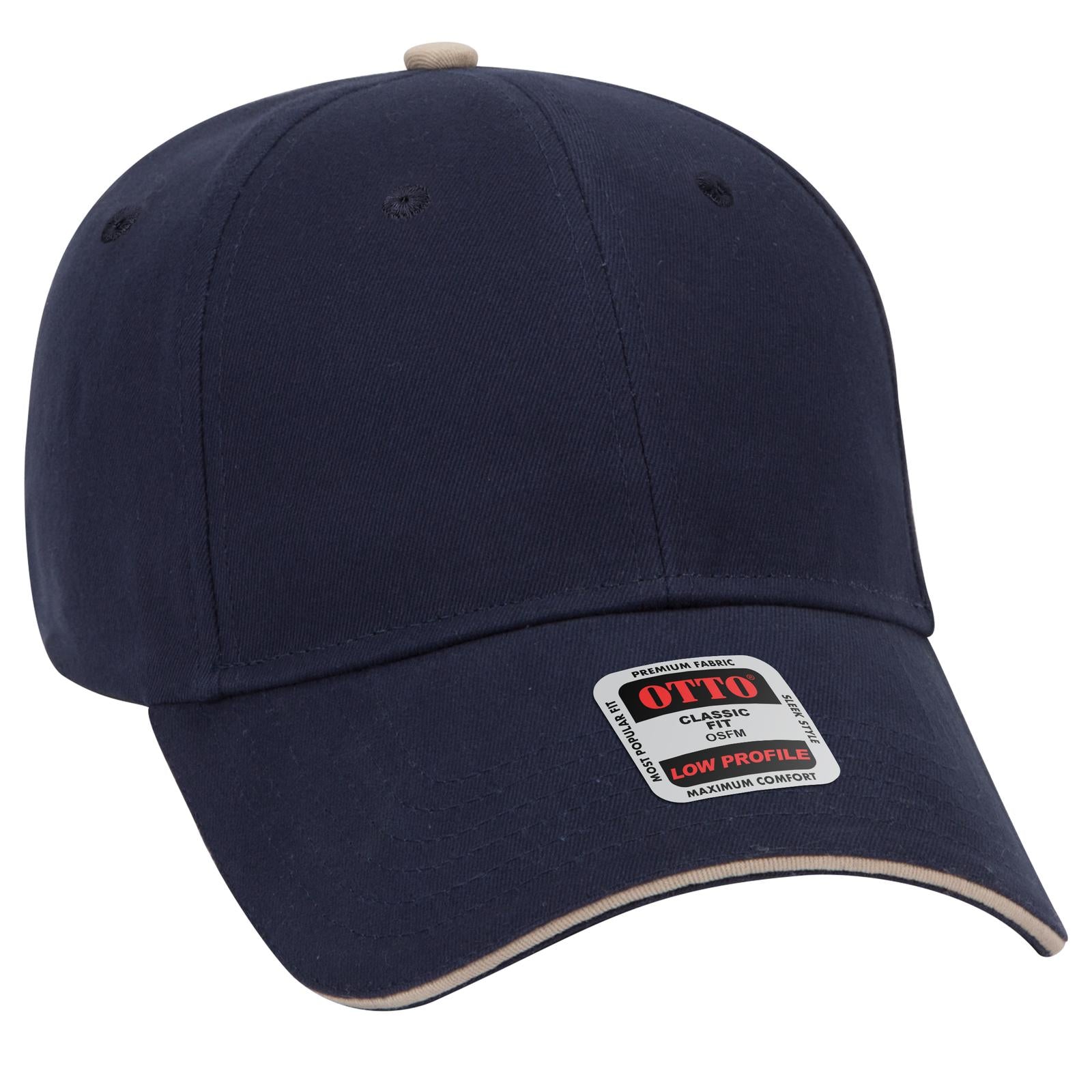 Custom Embroidered or DTF Printed - OTTO CAP® 6 Panel Low Profile Baseball Cap
