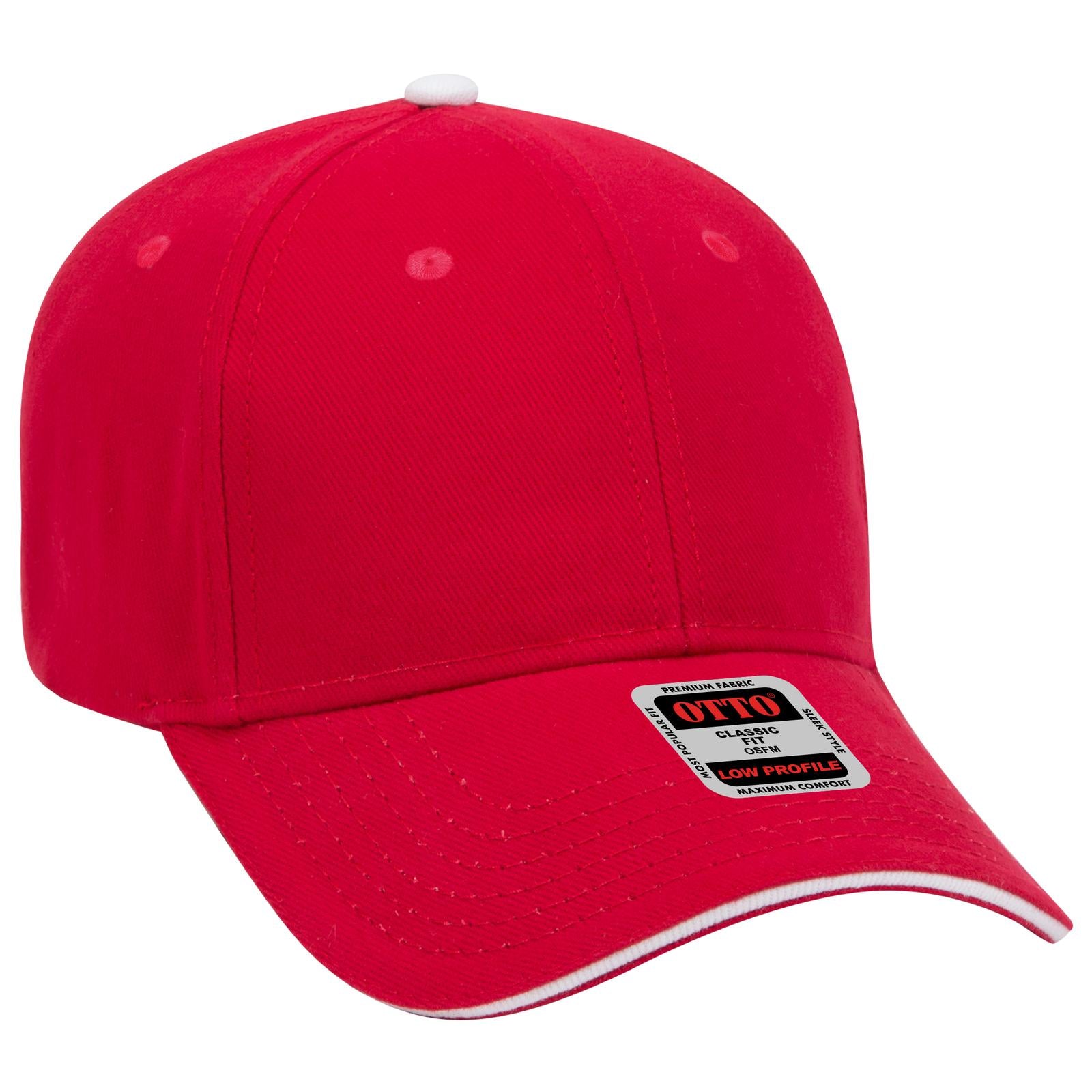 Custom Embroidered or DTF Printed - OTTO CAP® 6 Panel Low Profile Baseball Cap