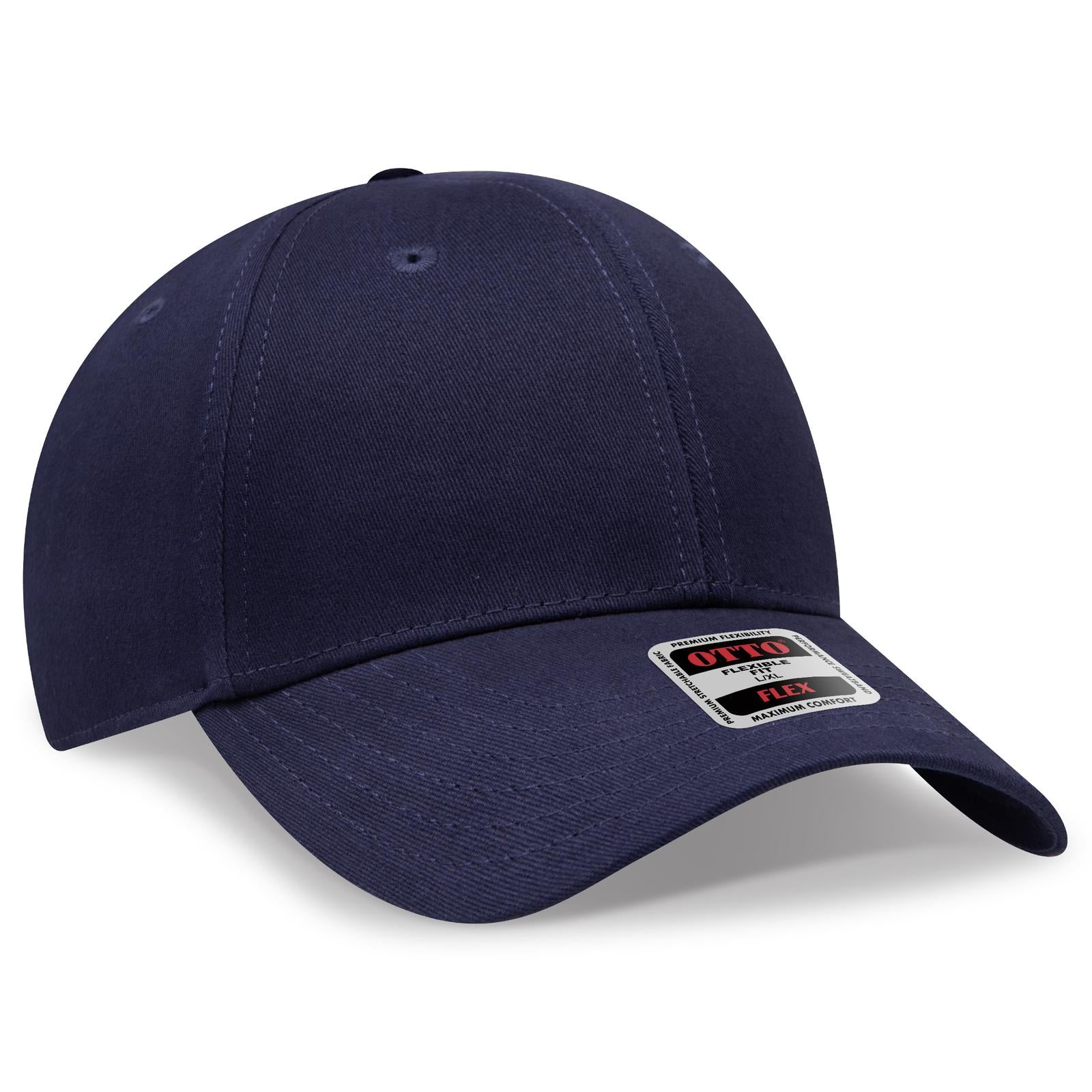 Custom Embroidered or DTF Printed - OTTO CAP® OTTO FLEX® Fitted 6 Panel Low Profile Baseball Cap
