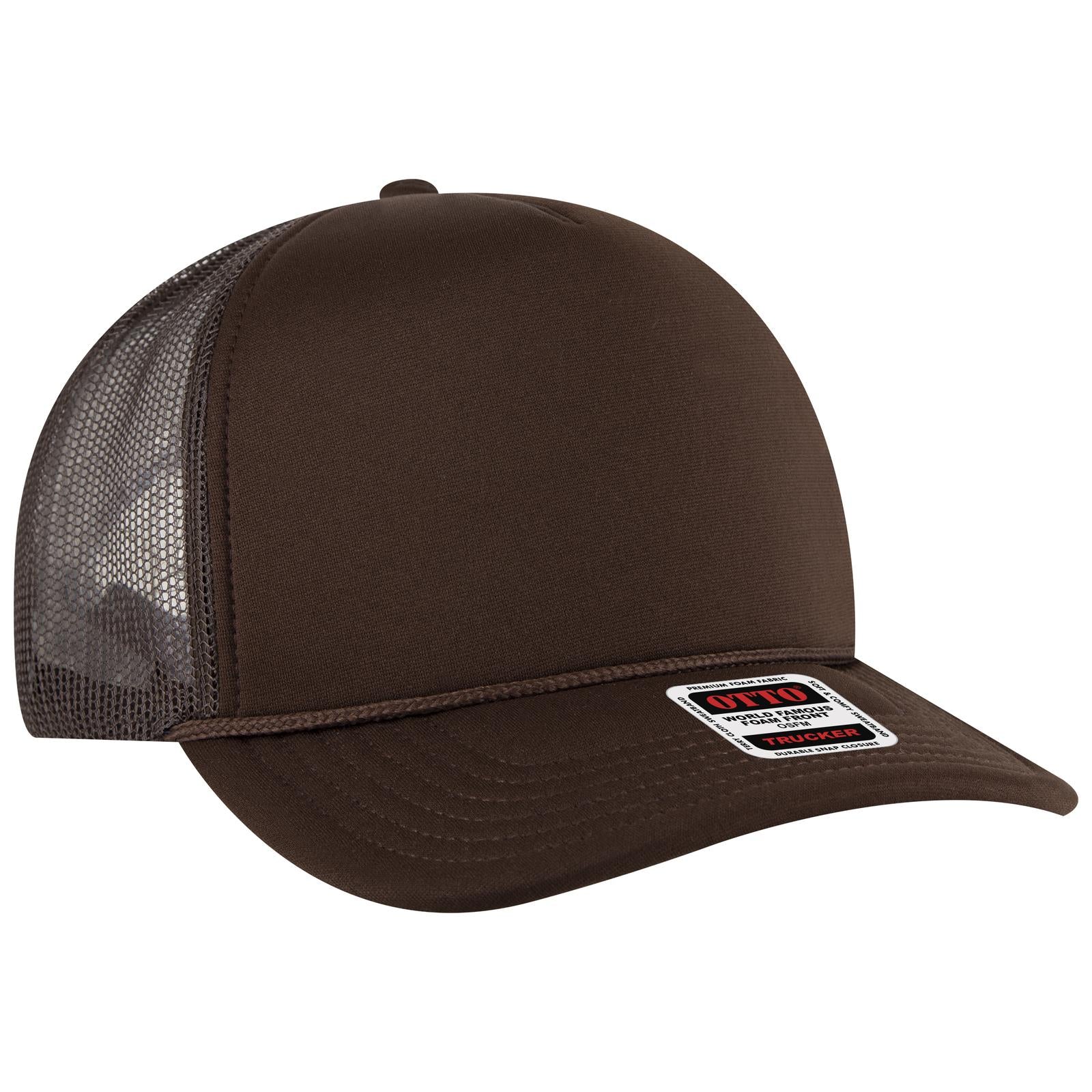 Custom Embroidered or DTF Printed - OTTO CAP® 5 Panel High Crown Mesh Back Trucker Hat