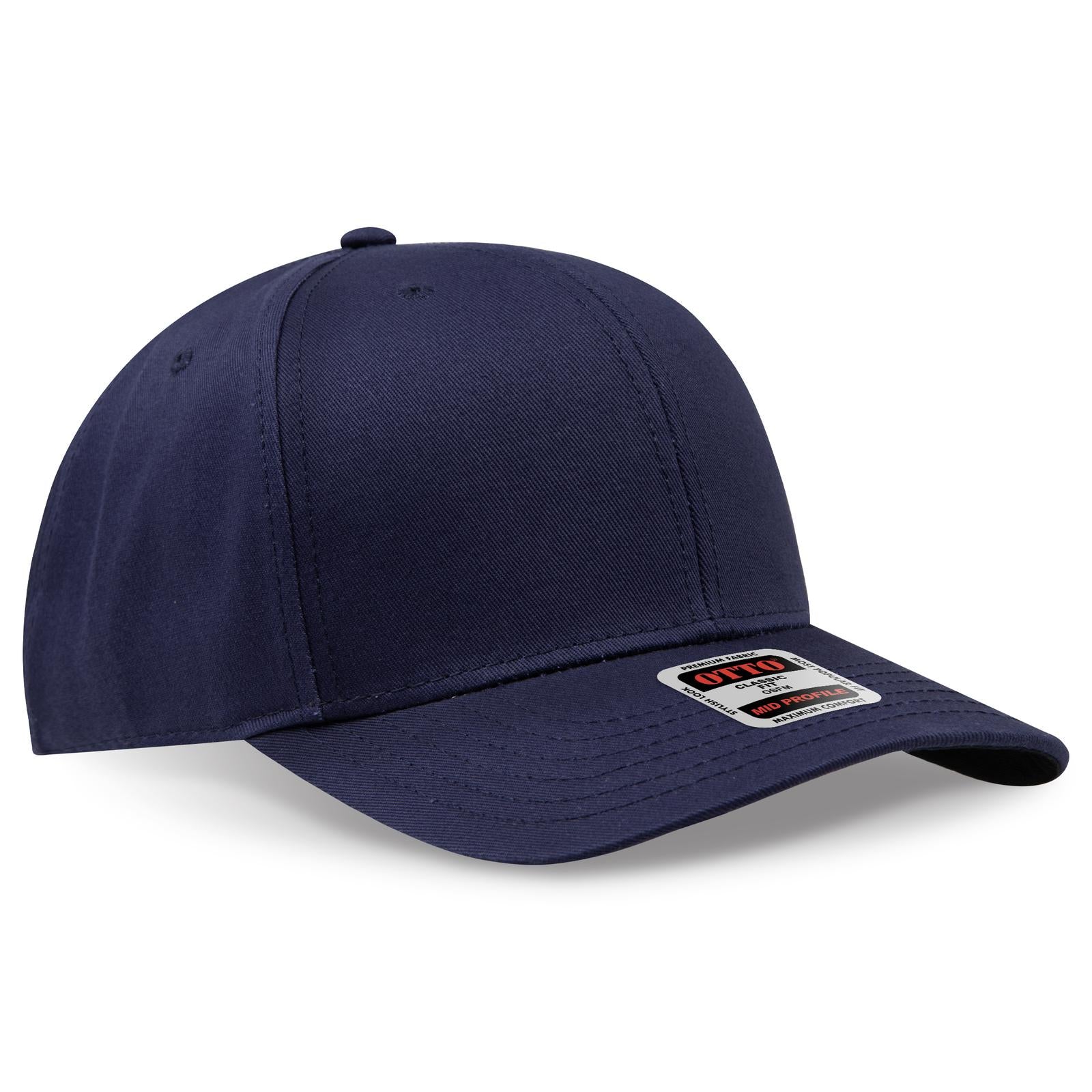 Custom Embroidered or DTF Printed - OTTO CAP® 6 Panel Mid Profile Baseball Cap
