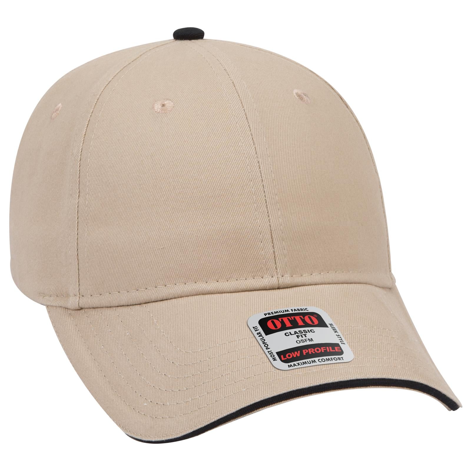 Custom Embroidered or DTF Printed - OTTO CAP® 6 Panel Low Profile Baseball Cap