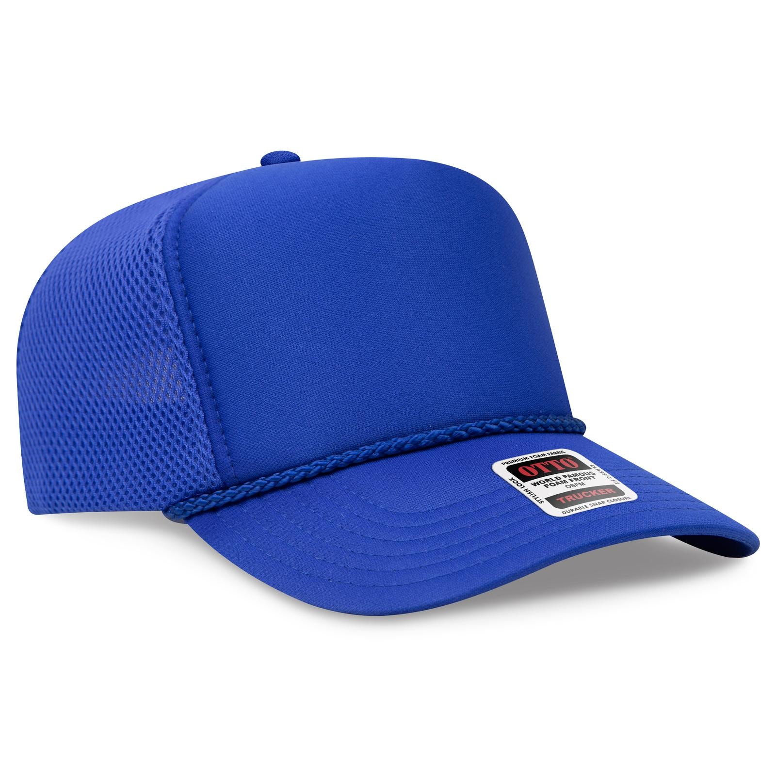 Custom Embroidered or DTF Printed - OTTO CAP® 5 Panel High Crown Air Mesh Back Trucker Hat