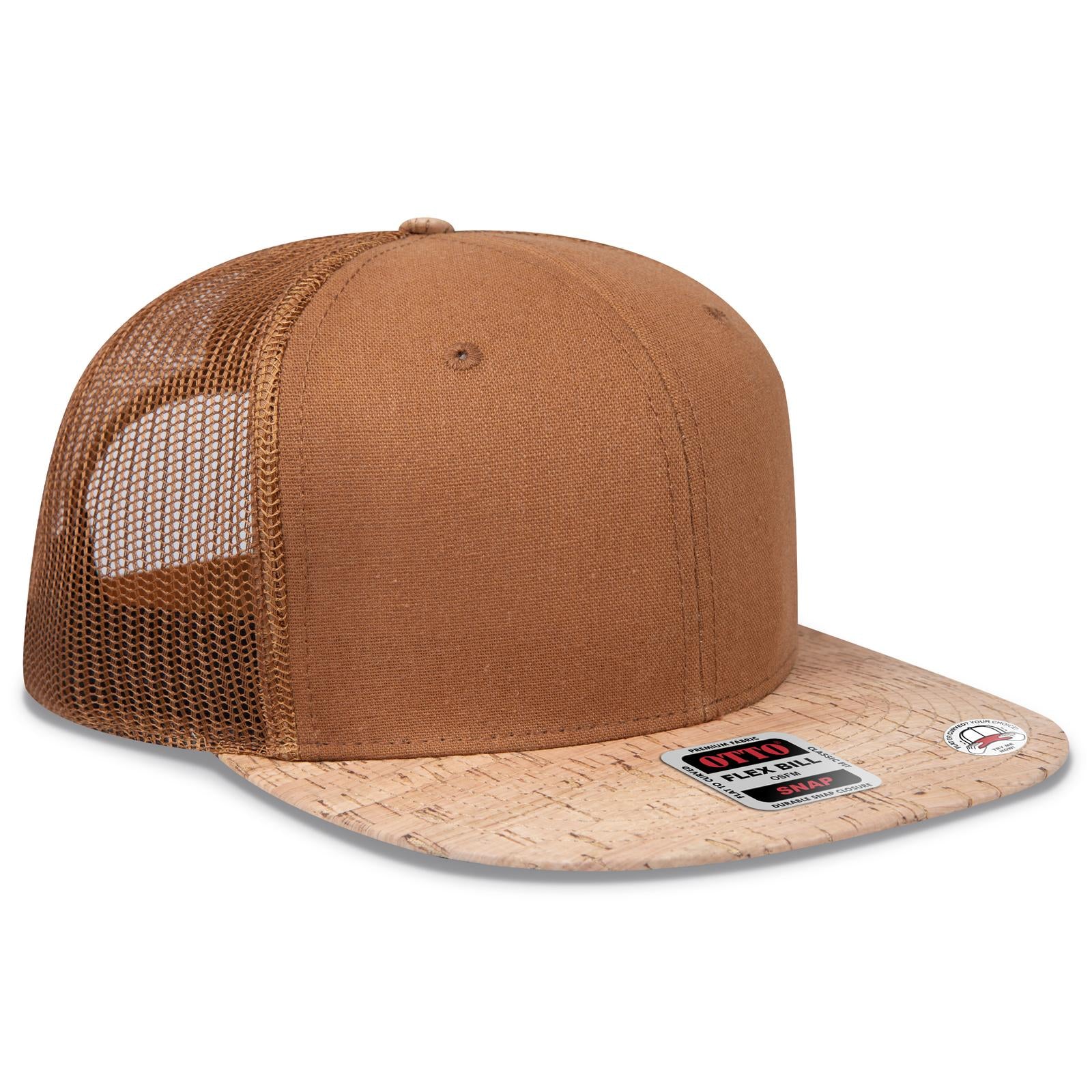 Custom Embroidered or DTF Printed - OTTO CAP® OTTO SNAP 6 Panel Pro Style Mesh Back Trucker Snapback Hat