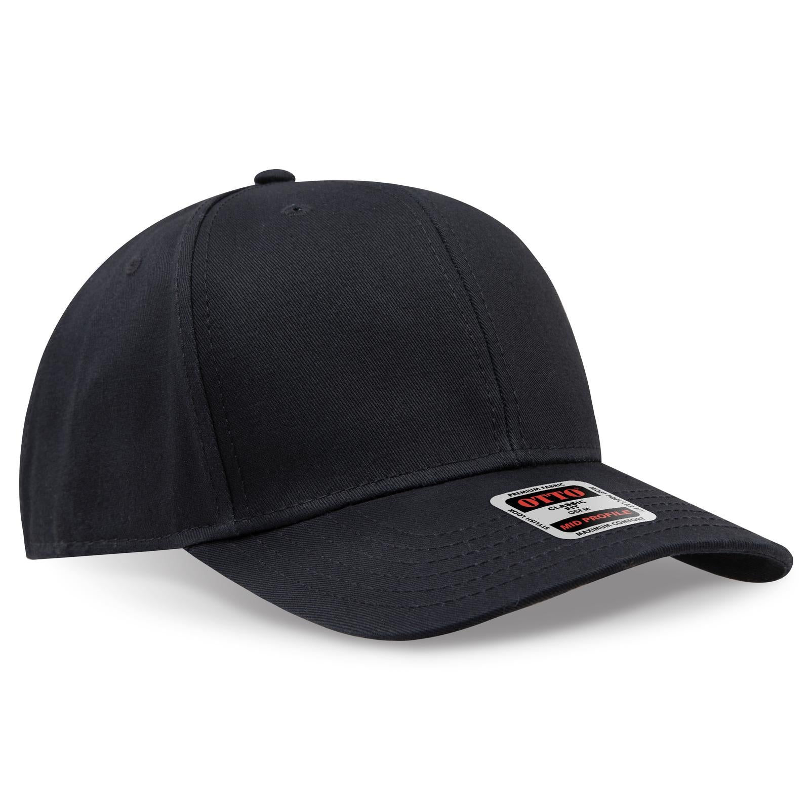 Custom Embroidered or DTF Printed - OTTO CAP® 6 Panel Mid Profile Baseball Cap