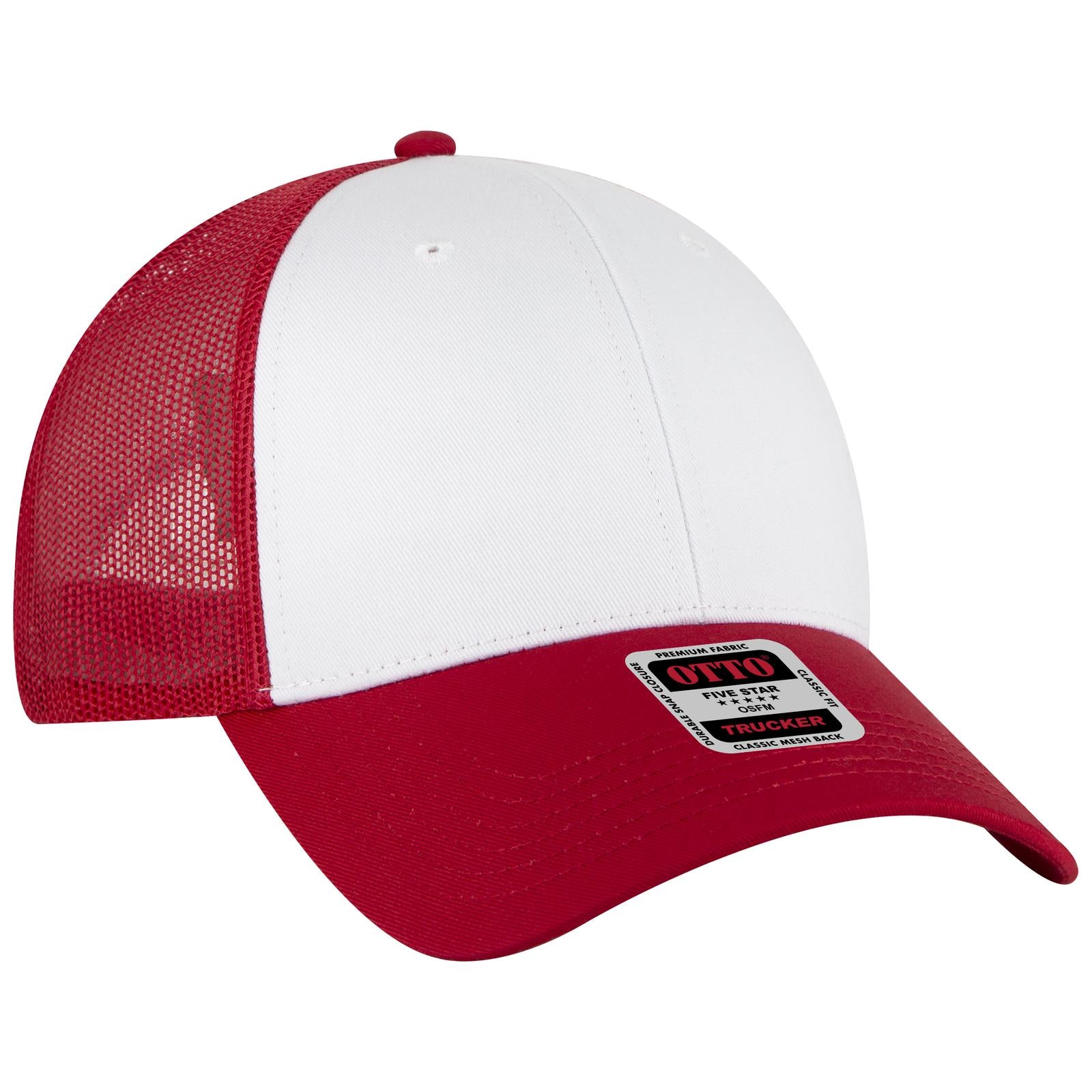 Custom Embroidered or DTF Printed - OTTO CAP® 6 Panel Low Profile Mesh Back Trucker Hat