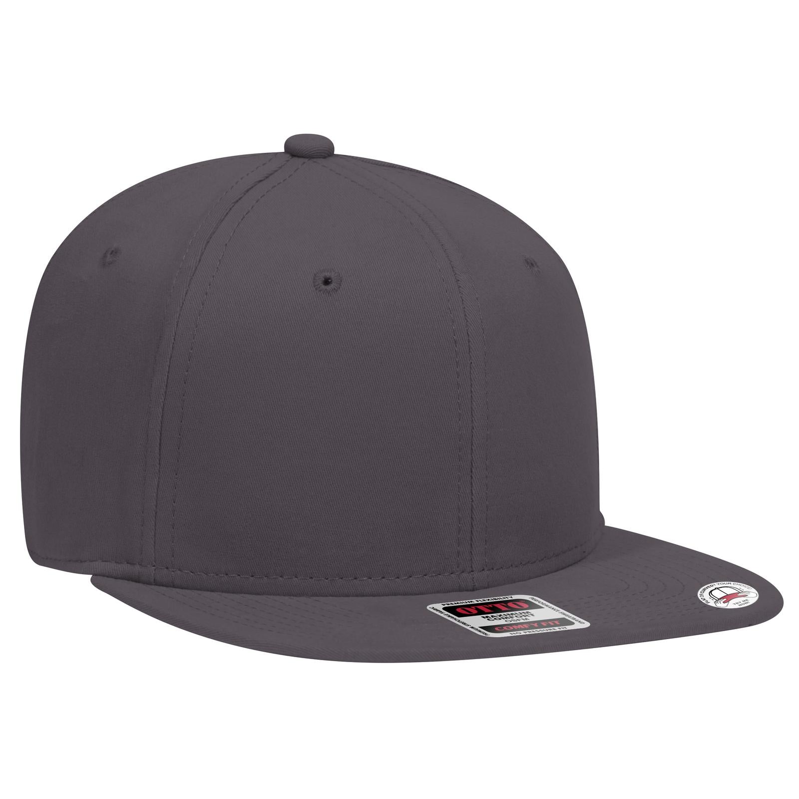 Custom Embroidered or DTF Printed - OTTO CAP® OTTO COMFY FIT® 6 Panel Pro Style Snapback Hat