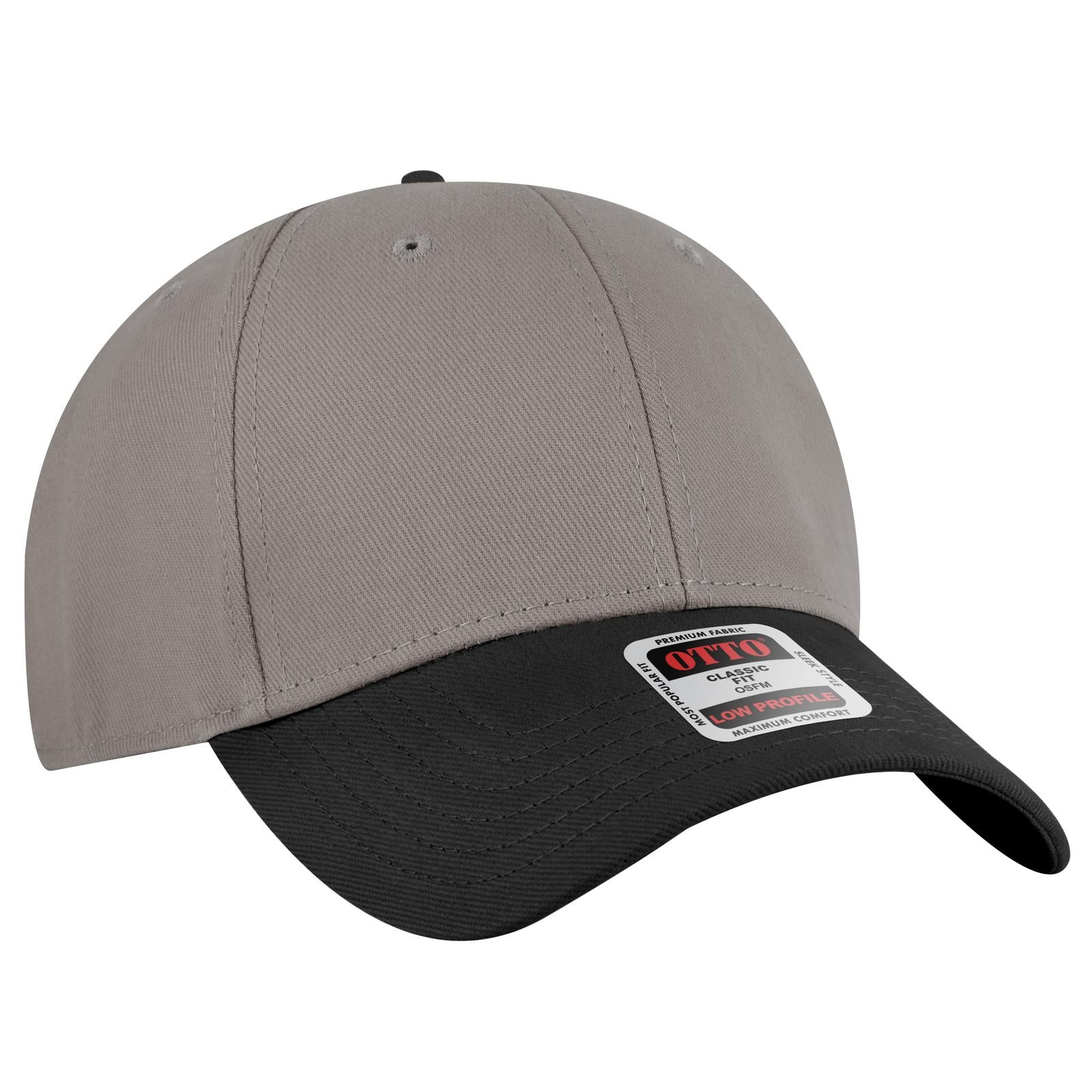 Custom Embroidered or DTF Printed - OTTO CAP® 6 Panel Low Profile Baseball Cap