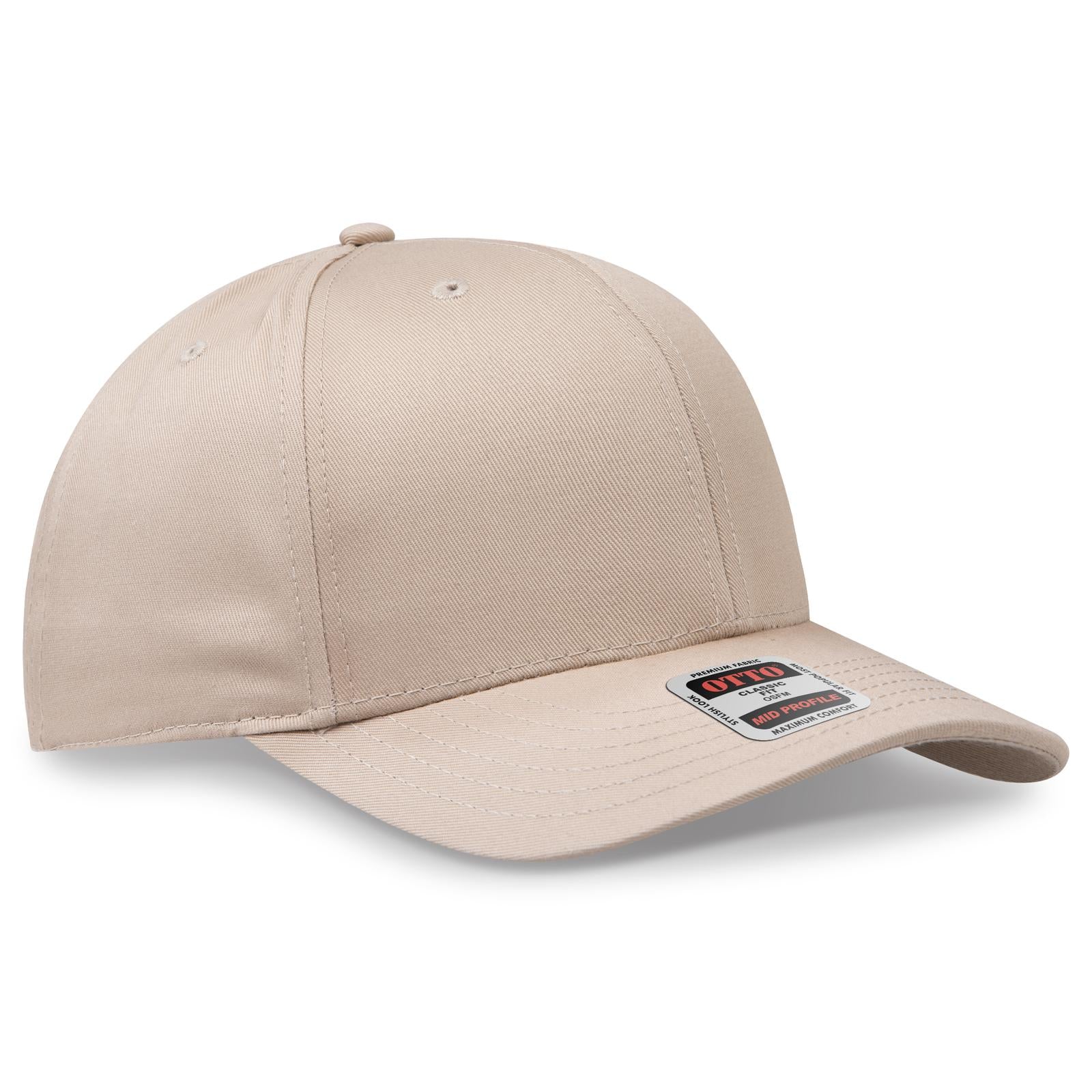 Custom Embroidered or DTF Printed - OTTO CAP® 6 Panel Mid Profile Baseball Cap