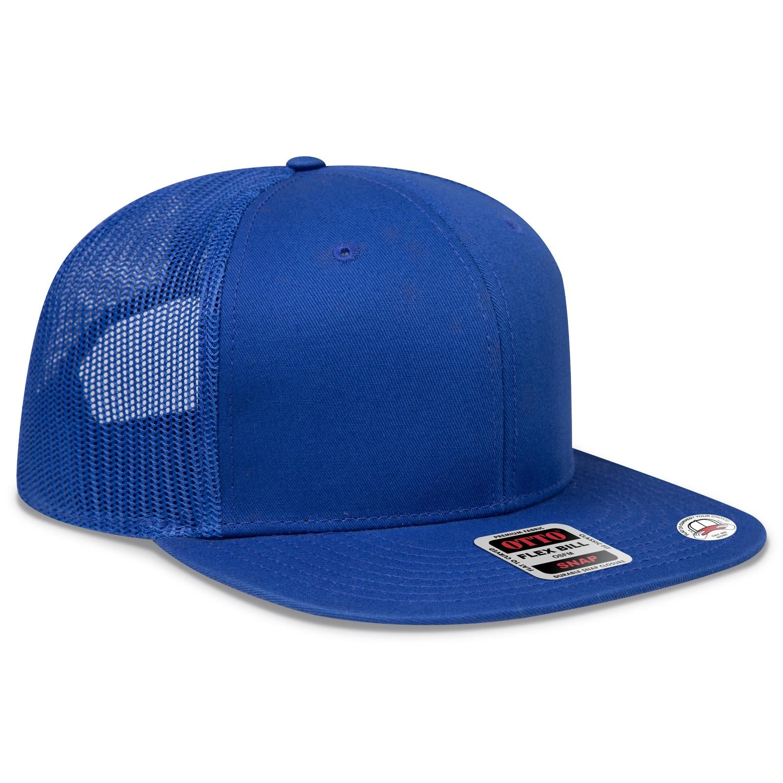 Custom Embroidered or DTF Printed - OTTO CAP® OTTO SNAP 6 Panel Pro Style Mesh Back Trucker Snapback Hat