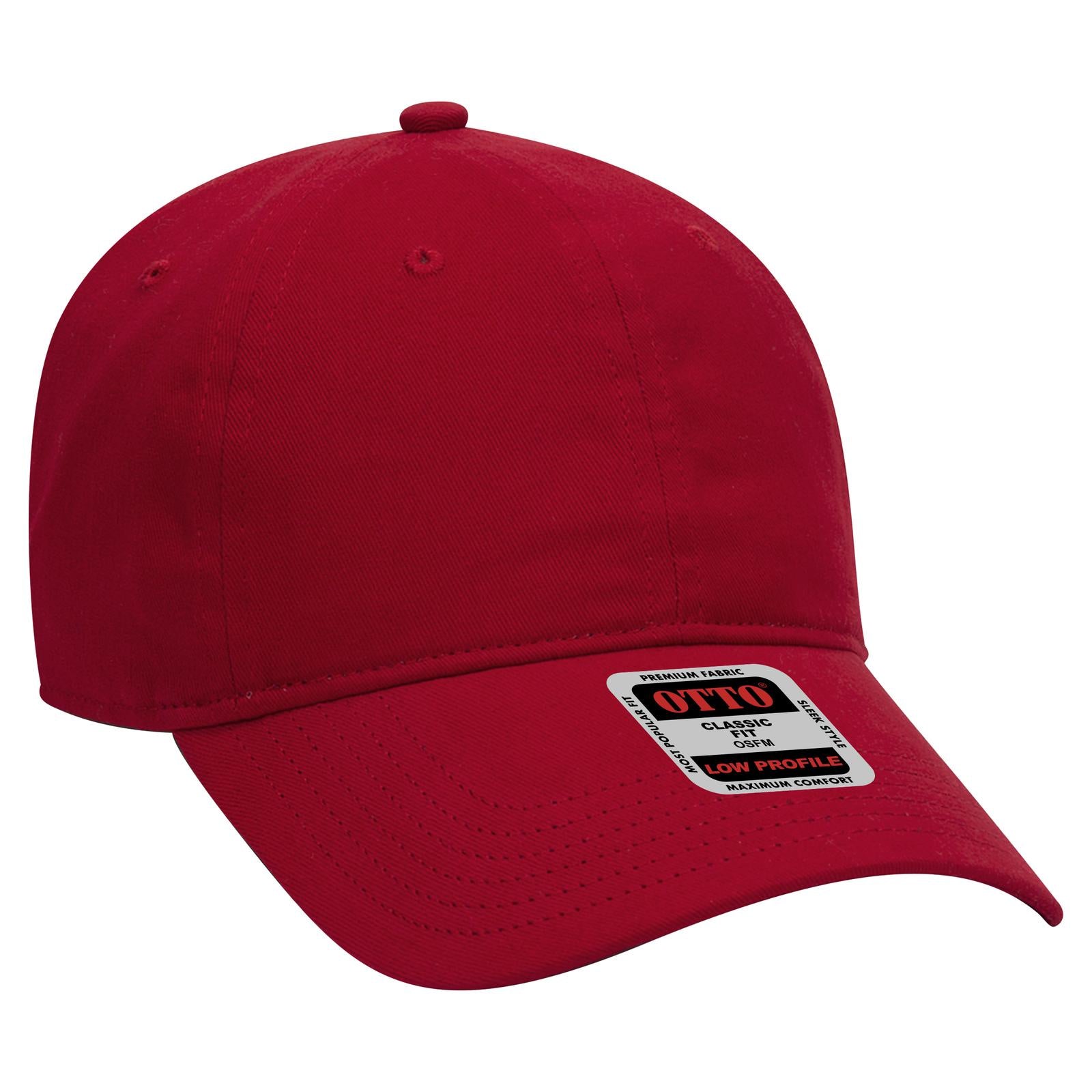 Custom Embroidered or DTF Printed - OTTO CAP® 6 Panel Low Profile Baseball Cap