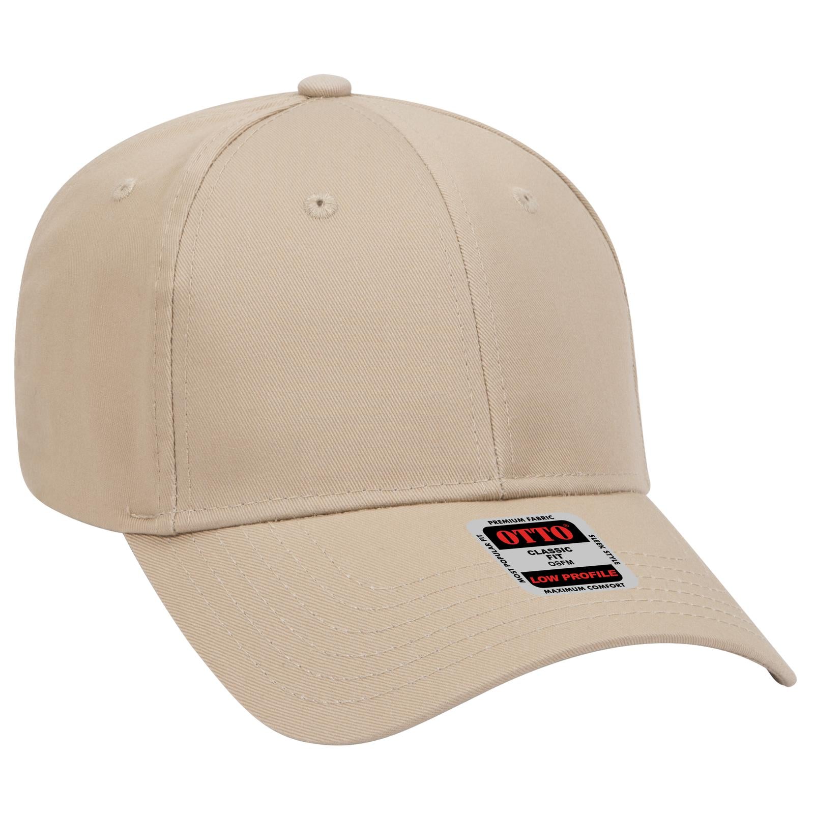 Custom Embroidered or DTF Printed - OTTO CAP® 6 Panel Low Profile Baseball Cap