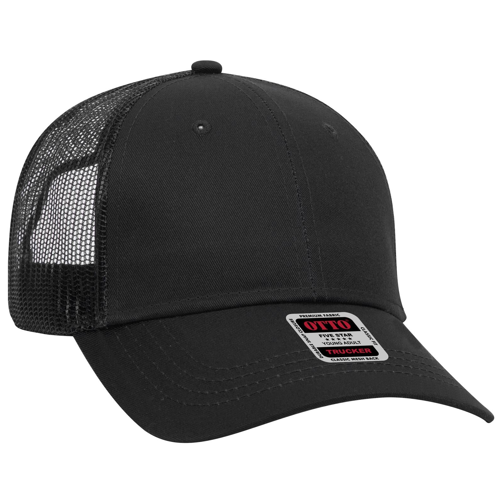 Custom Embroidered or DTF Printed - OTTO CAP® 6 Panel Low Profile Mesh Back Trucker Hat