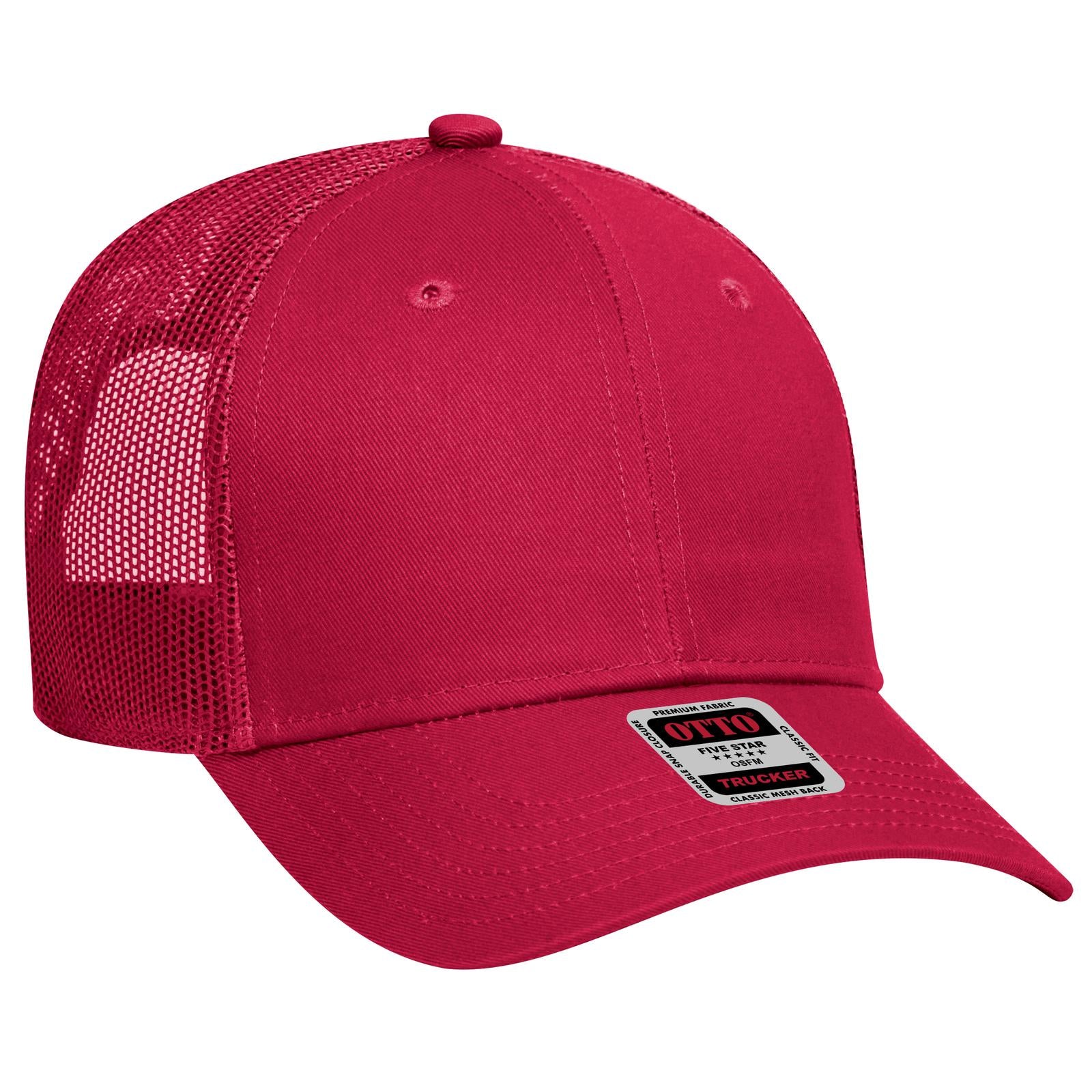 Custom Embroidered or DTF Printed - OTTO CAP® 6 Panel Low Profile Mesh Back Trucker Hat