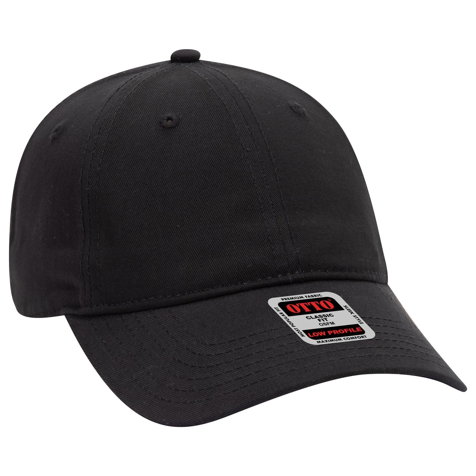 Custom Embroidered or DTF Printed - OTTO CAP® 6 Panel Low Profile Baseball Cap