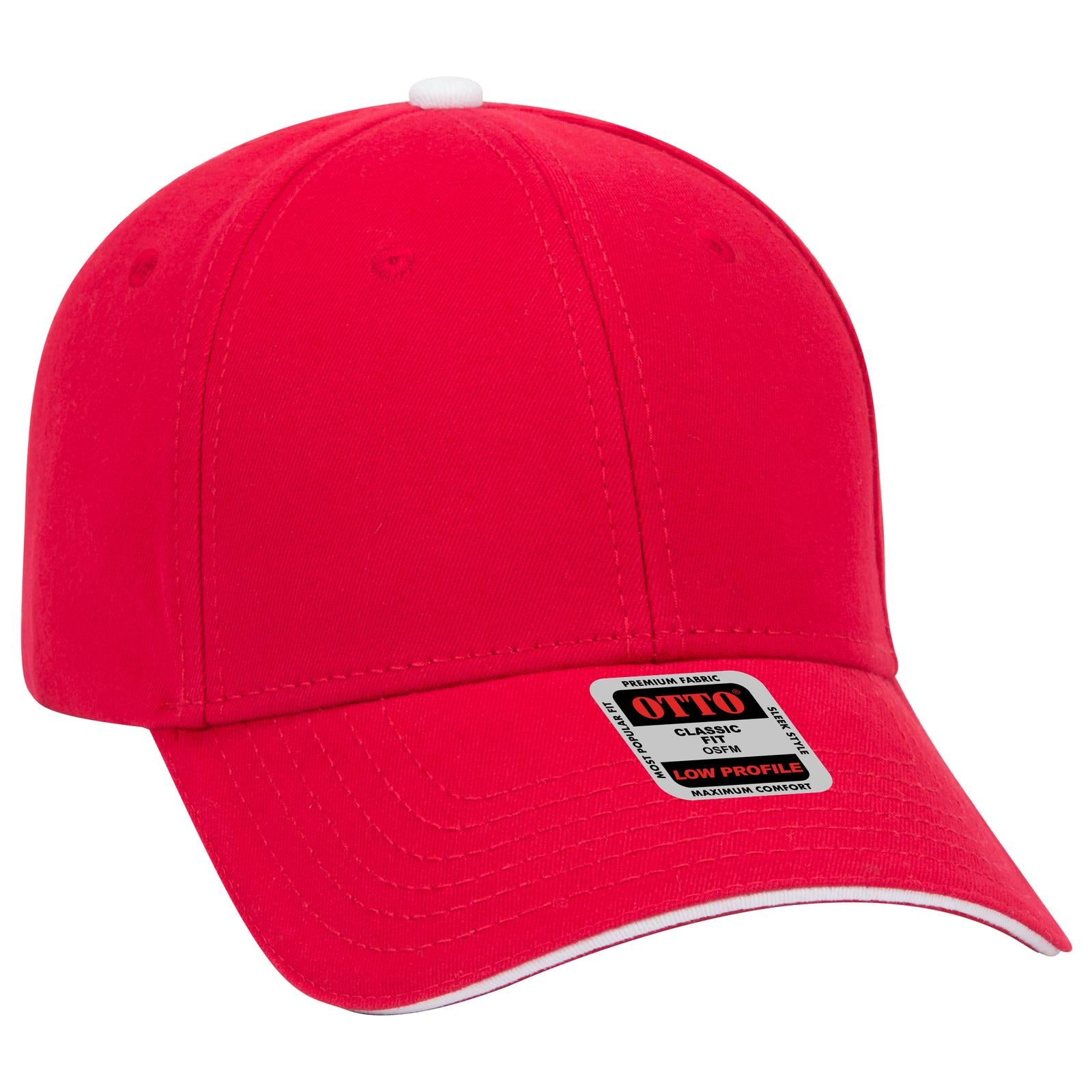 Custom Embroidered or DTF Printed - OTTO CAP® 6 Panel Low Profile Baseball Cap