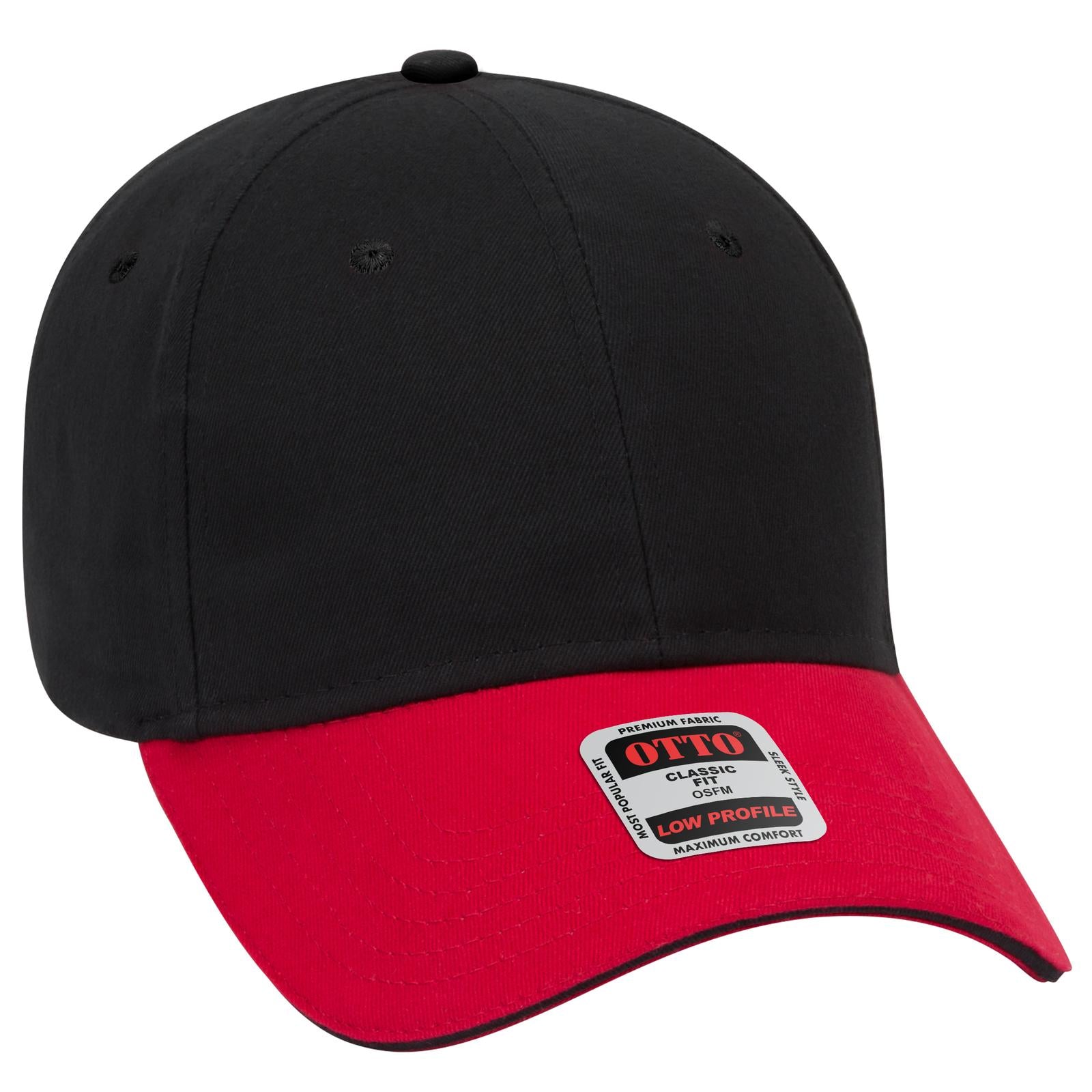 Custom Embroidered or DTF Printed - OTTO CAP® 6 Panel Low Profile Baseball Cap