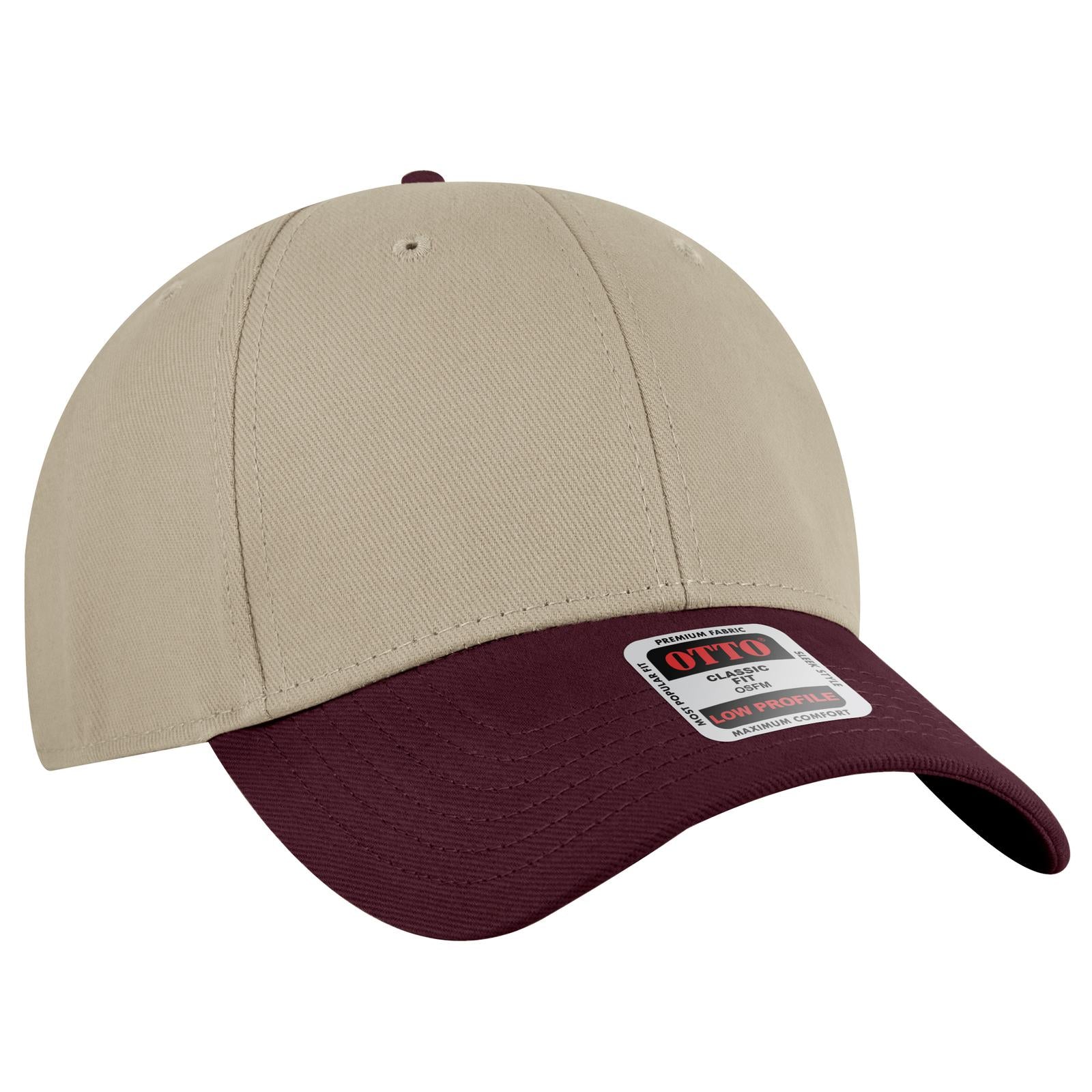 Custom Embroidered or DTF Printed - OTTO CAP® 6 Panel Low Profile Baseball Cap
