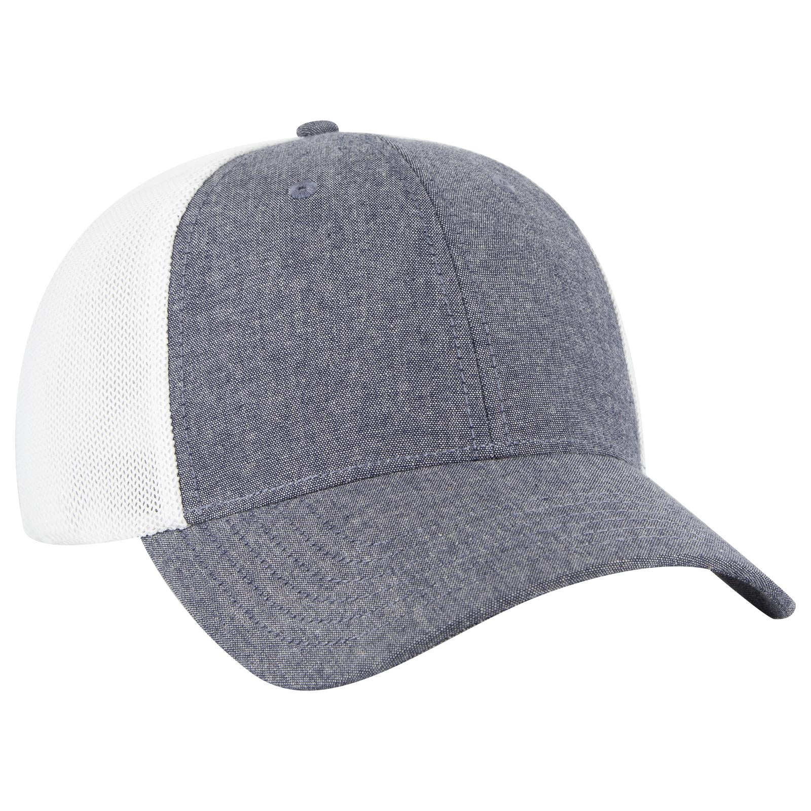 Custom Embroidered or DTF Printed - OTTO CAP® OTTO COMFY FIT® 6 Panel Low Profile Mesh Back Trucker Hat
