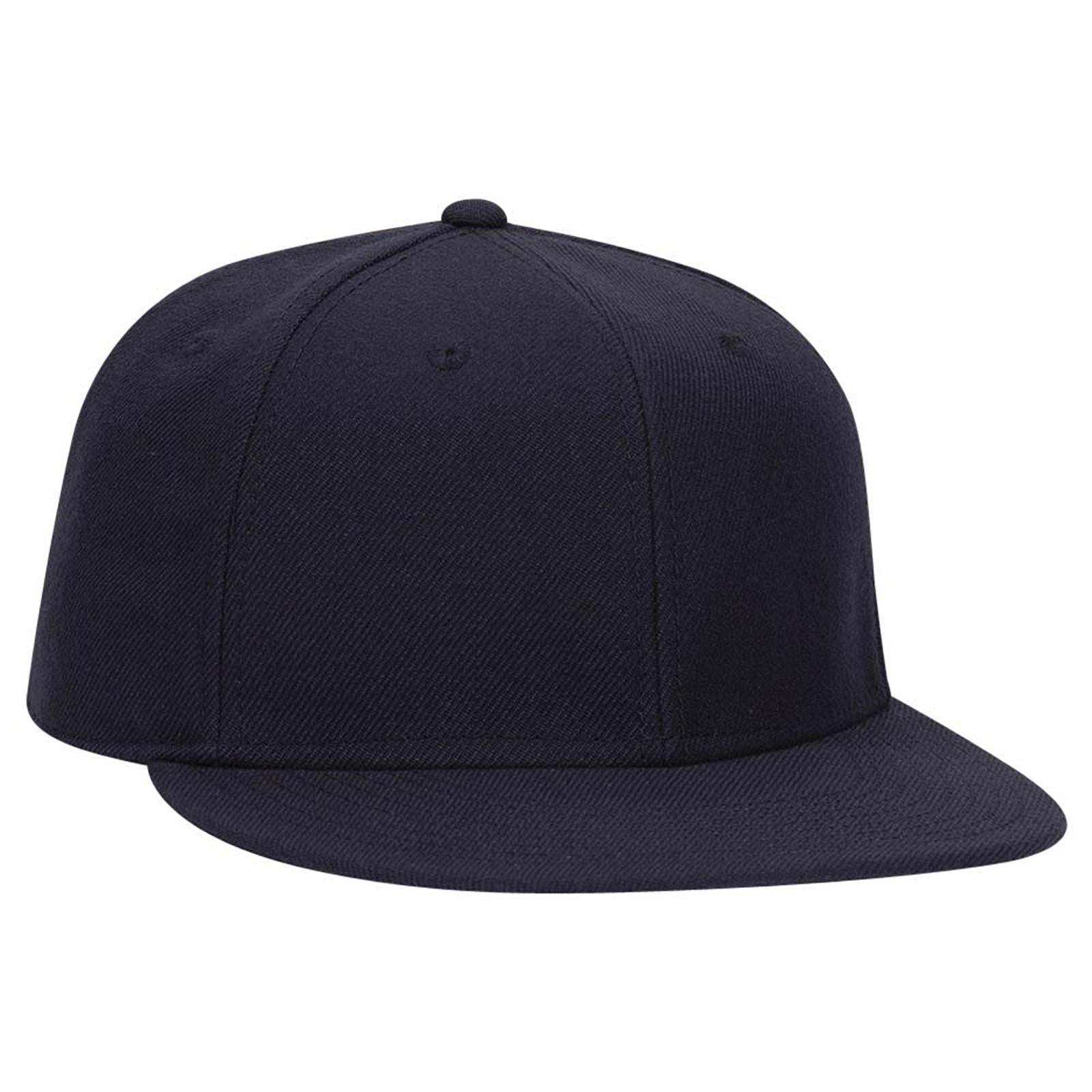 Custom Embroidered or DTF Printed - OTTO CAP® OTTO FIT® 6 Panel Pro Profile Flat Visor Baseball Cap